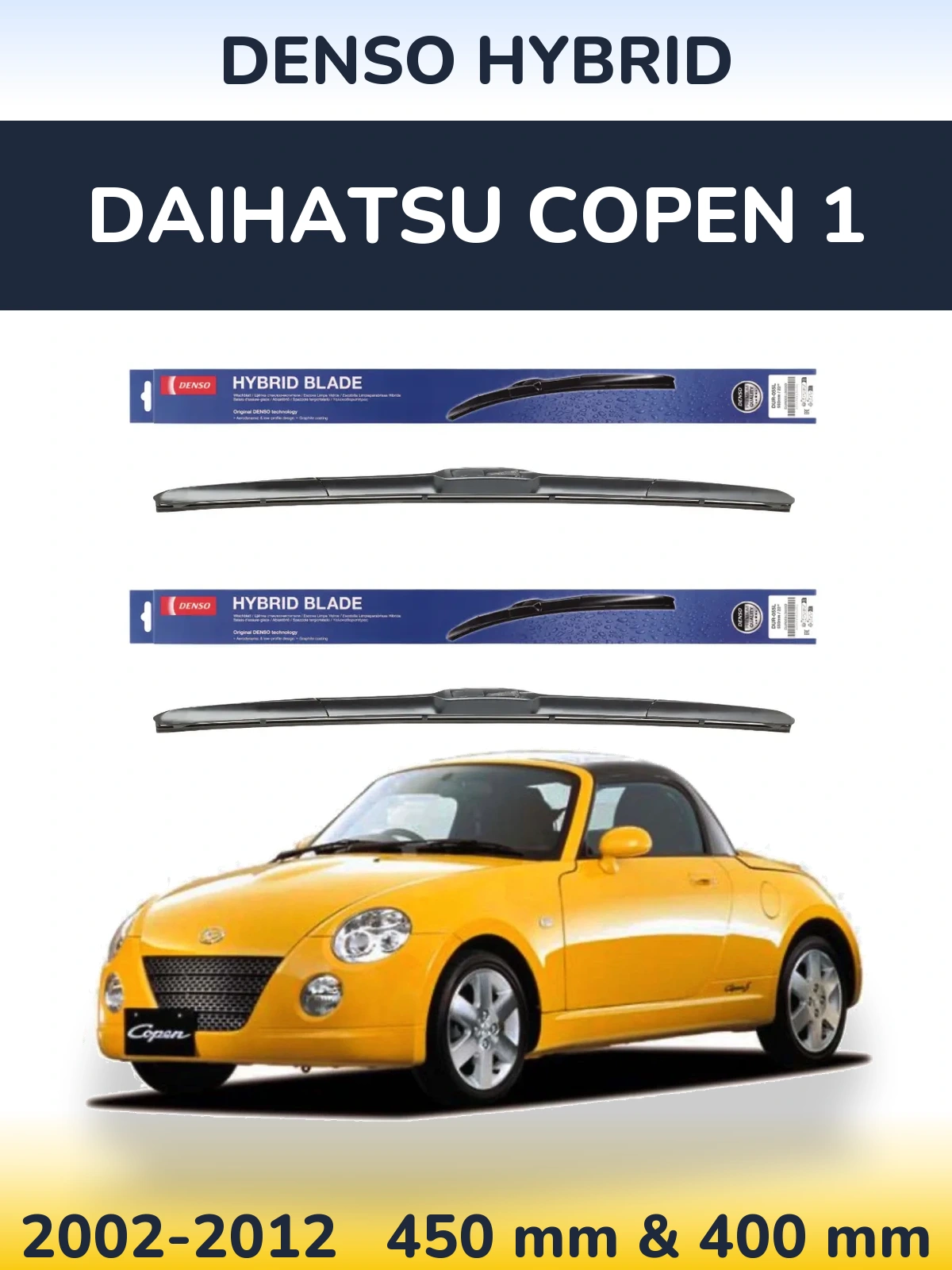 Torkarblad Denso Hybrid för Daihatsu Copen 1