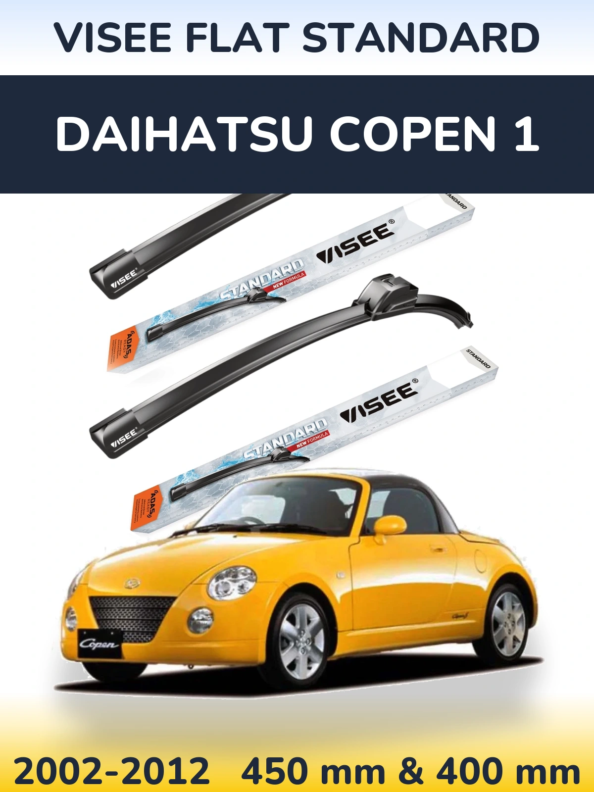 Torkarblad VISEE FLAT STANDARD för Daihatsu Copen 1