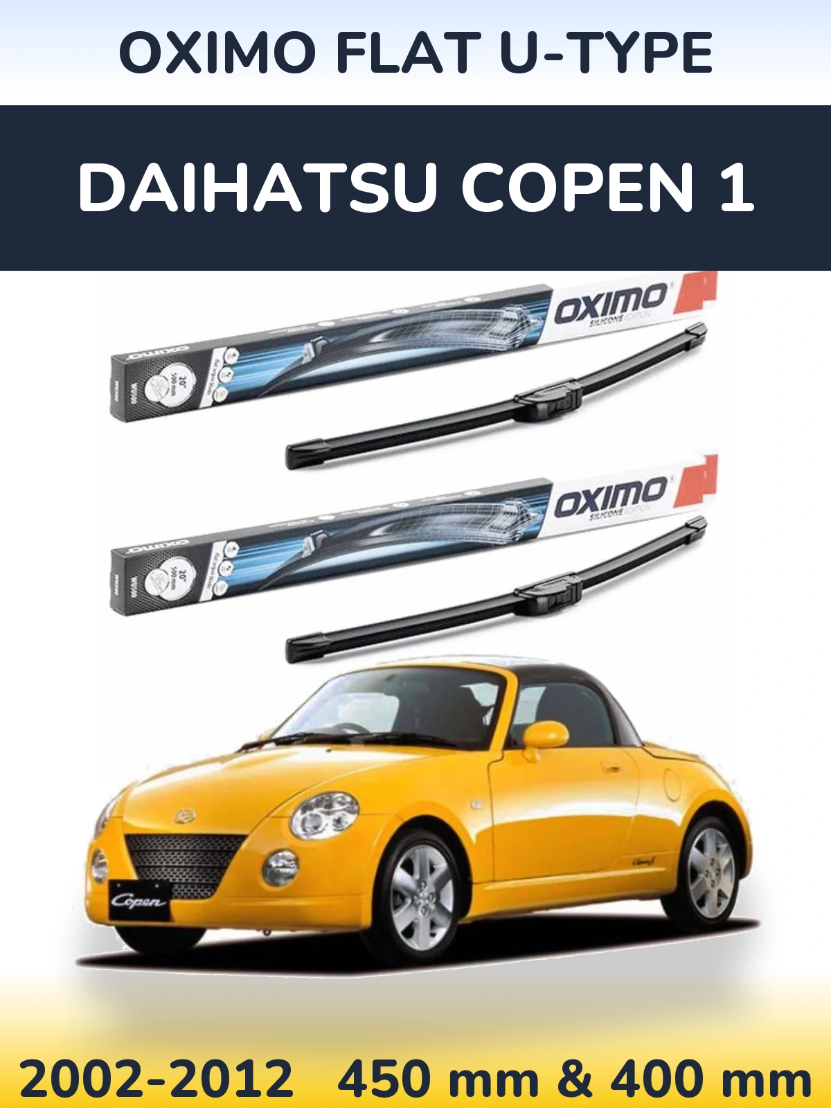 Torkarblad Oximo Flat U-type för Daihatsu Copen 1