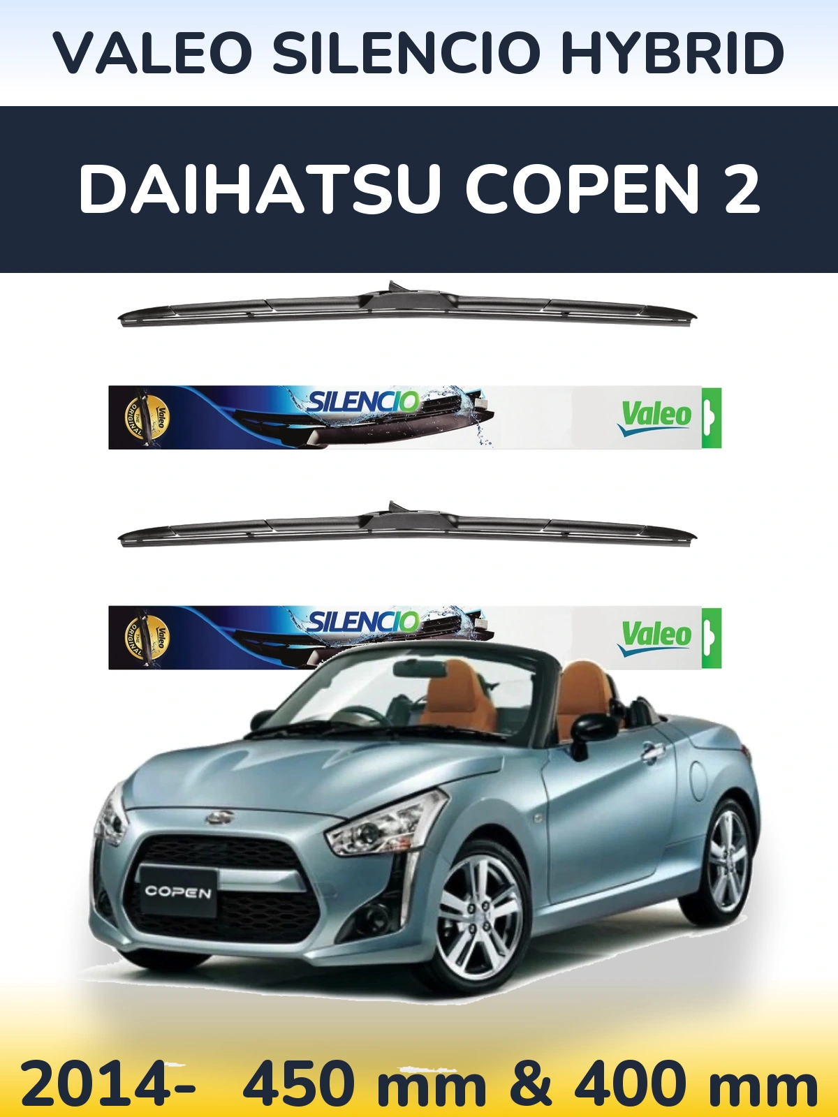Torkarblad Valeo Silencio Hybrid för Daihatsu Copen 2