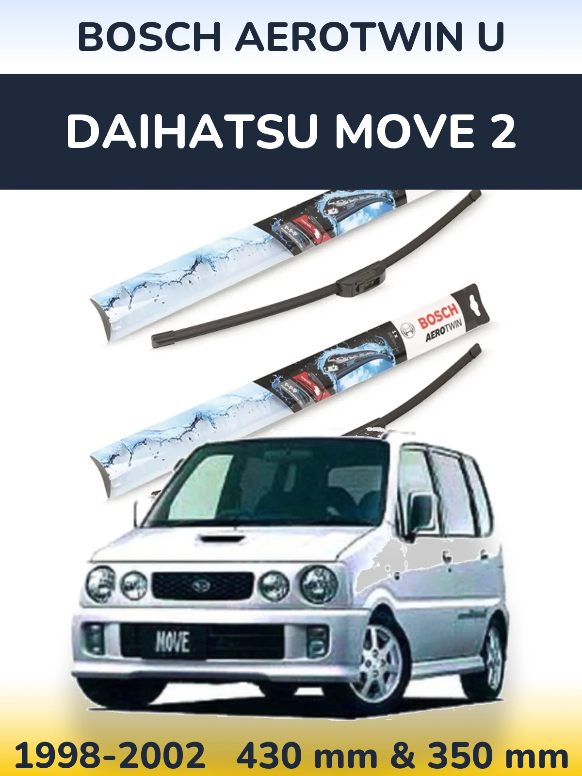 Torkarblad BOSCH AeroTwin U för Daihatsu Move 2