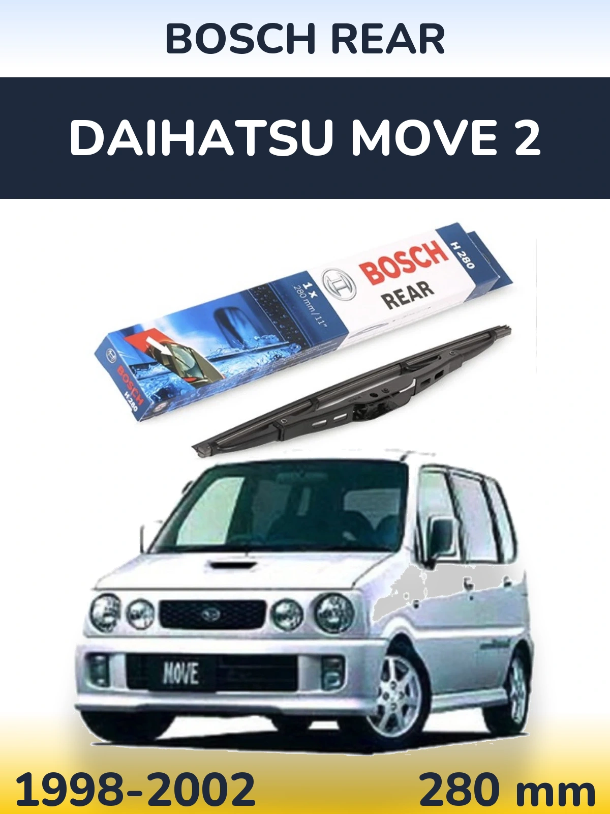 Torkarblad BOSCH Rear för Daihatsu Move 2
