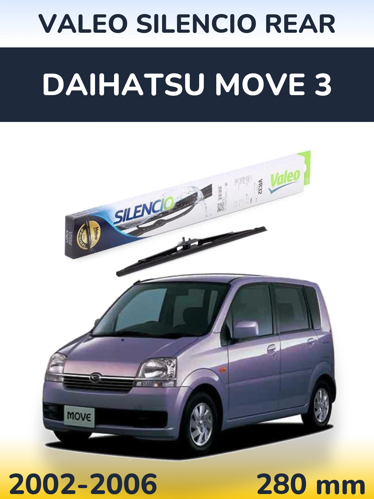 Torkarblad Valeo Silencio Rear för Daihatsu Move 3