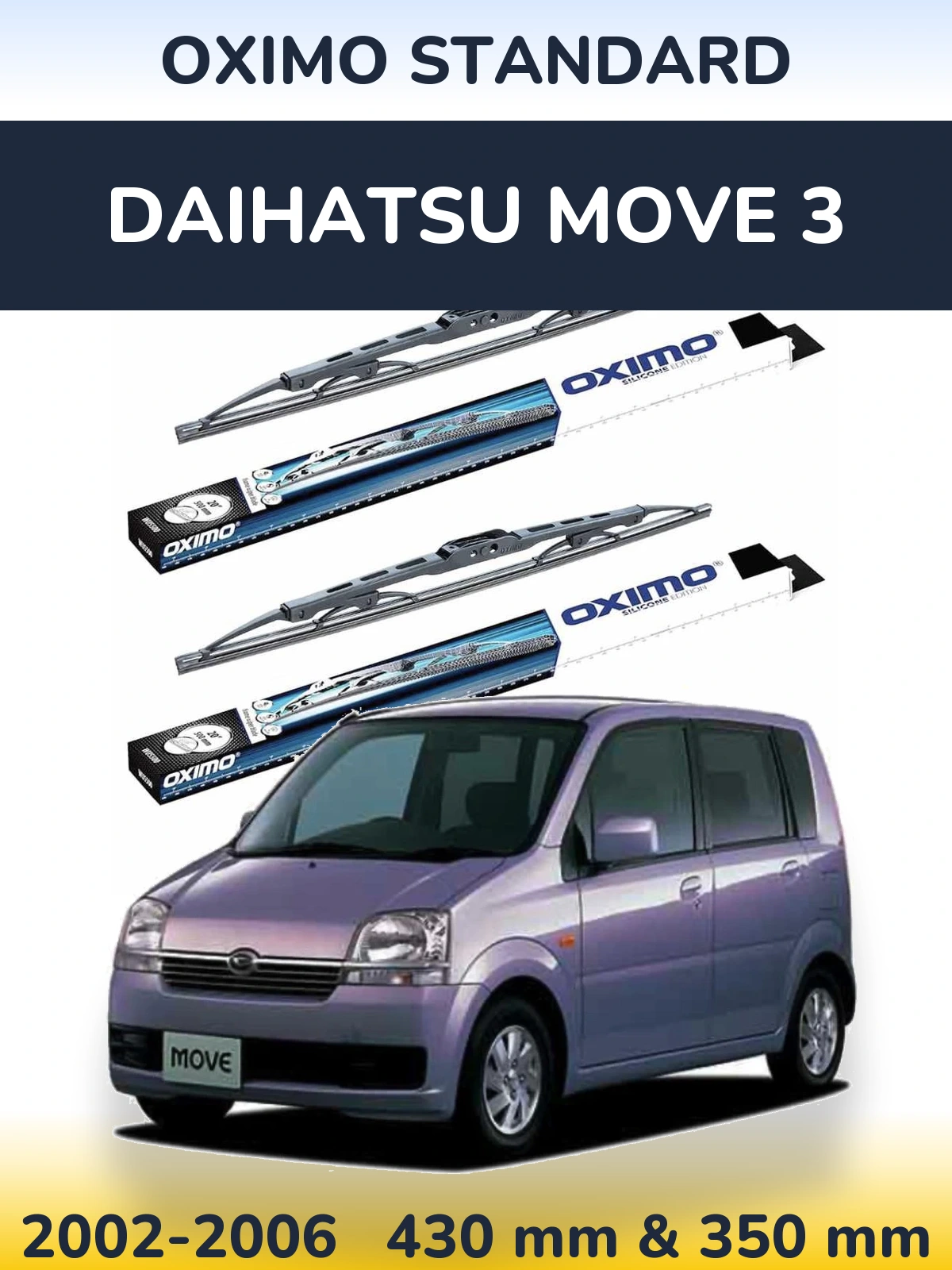 Torkarblad Oximo Standard för Daihatsu Move 3