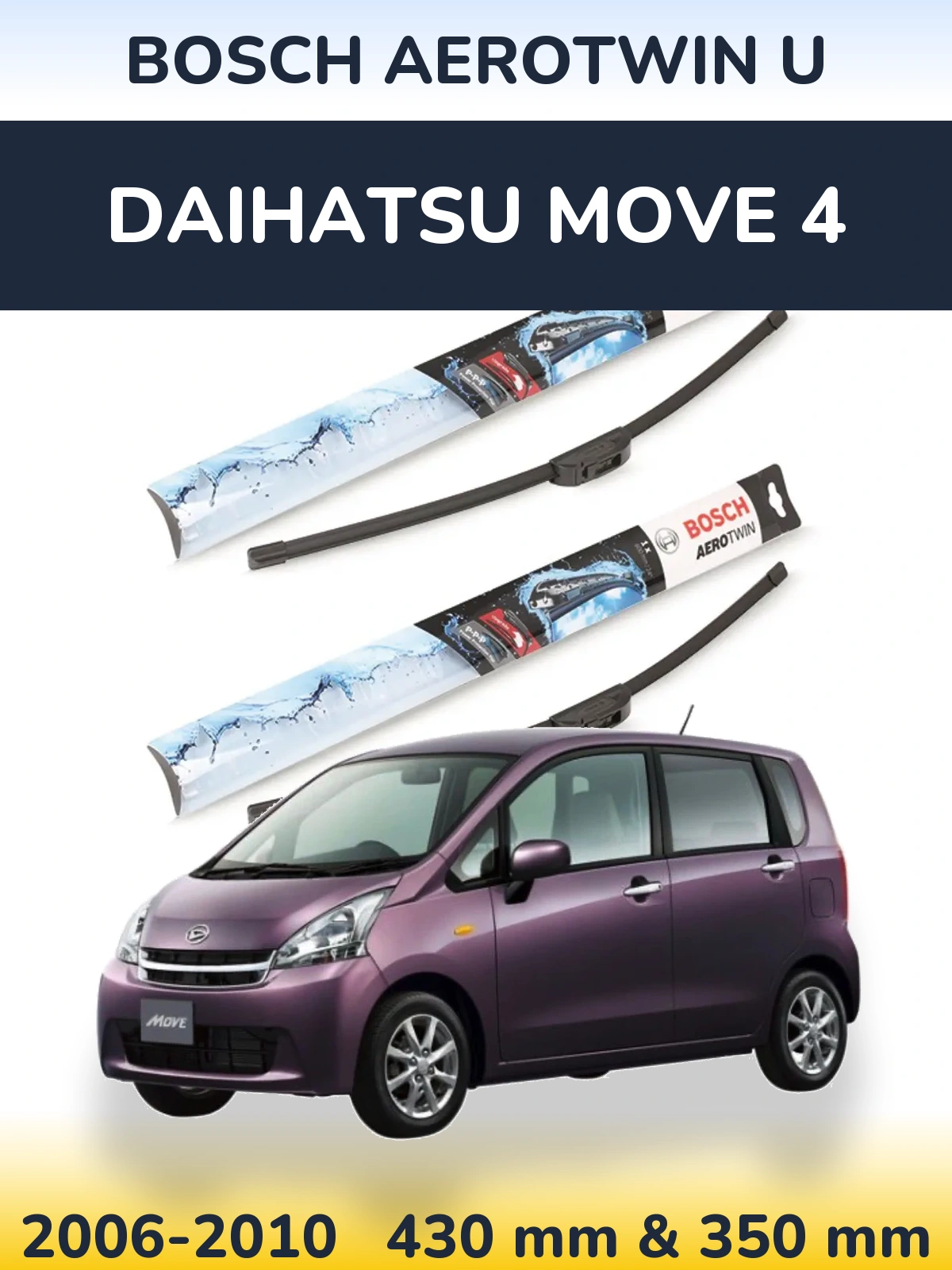 Torkarblad BOSCH AeroTwin U för Daihatsu Move 4