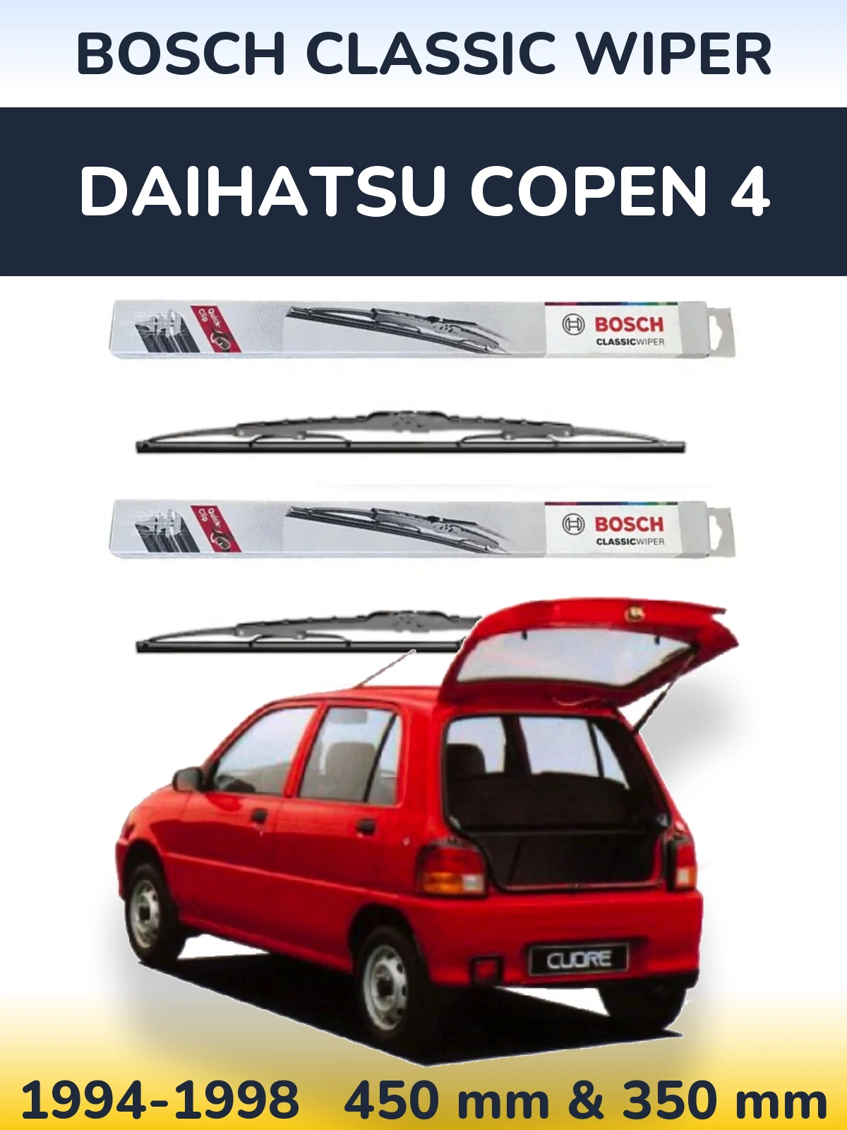 Torkarblad BOSCH Classic Wiper för Daihatsu Copen 4