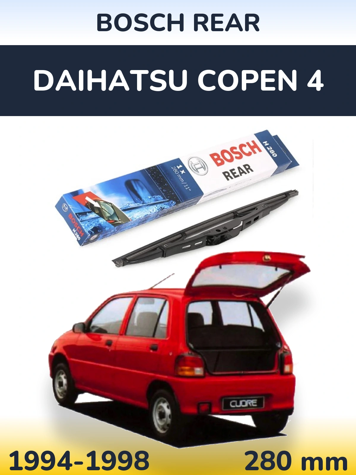 Torkarblad BOSCH Rear för Daihatsu Copen 4