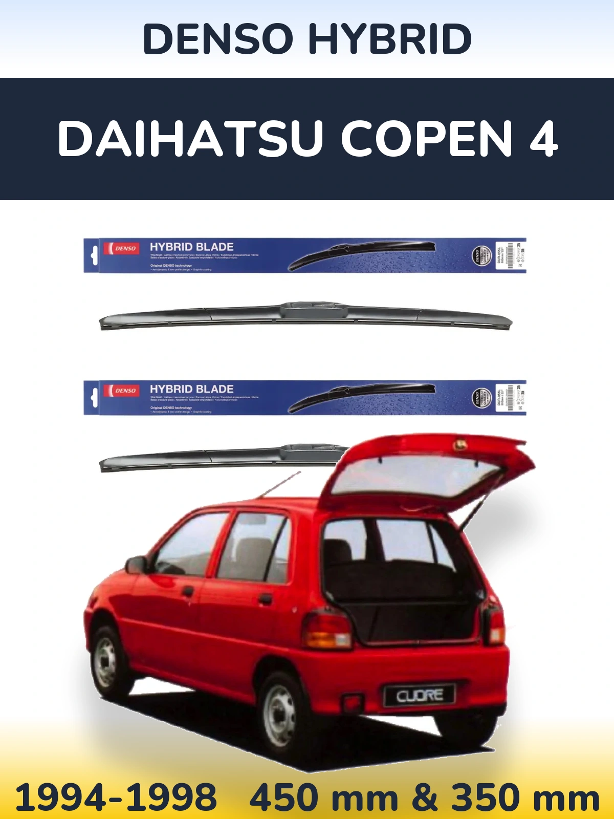 Torkarblad Denso Hybrid för Daihatsu Copen 4