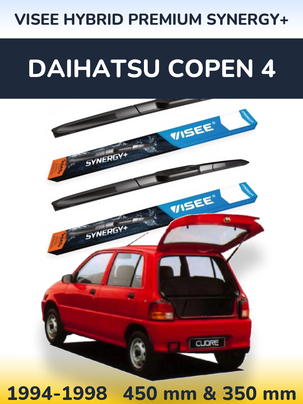 Torkarblad VISEE HYBRID PREMIUM SYNERGY+ för Daihatsu Copen 4