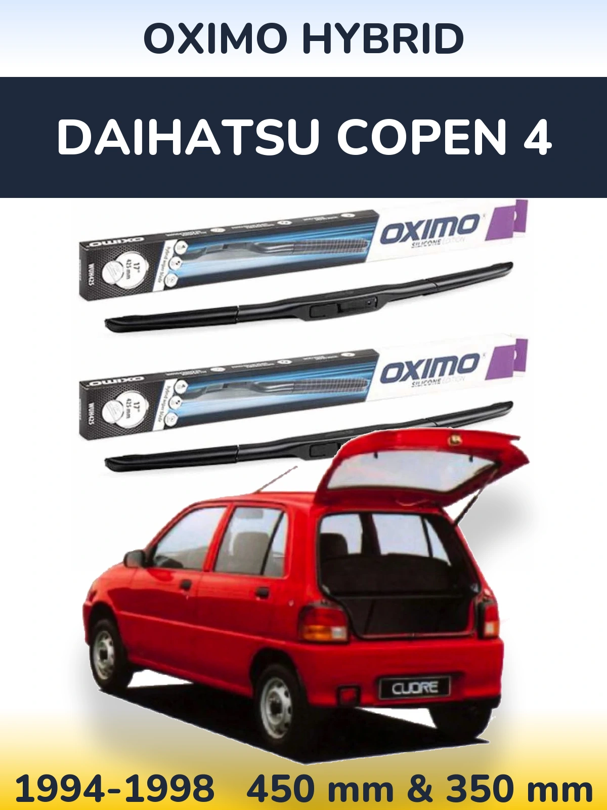 Torkarblad Oximo Hybrid för Daihatsu Copen 4