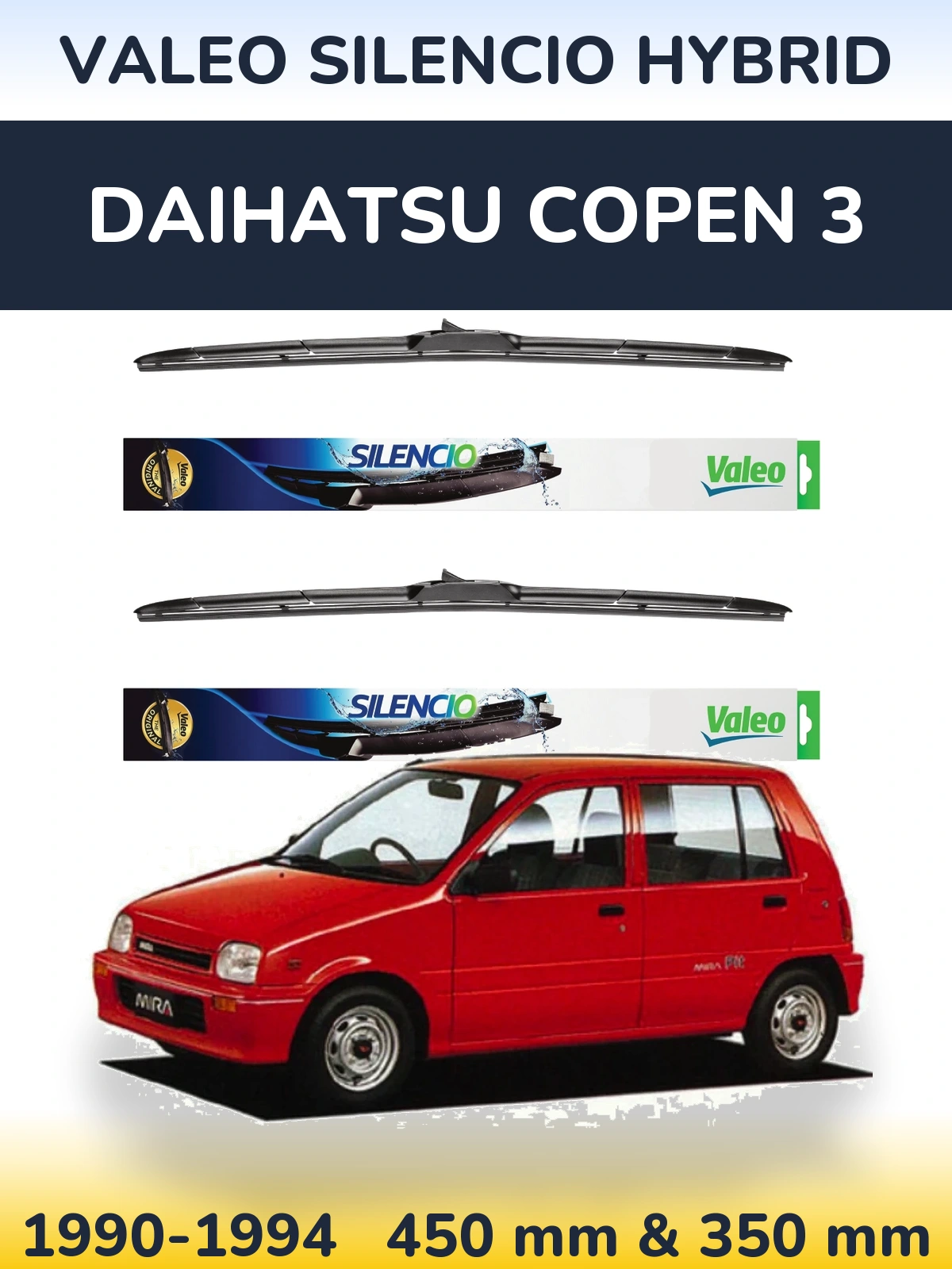 Torkarblad Valeo Silencio Hybrid för Daihatsu Copen 3