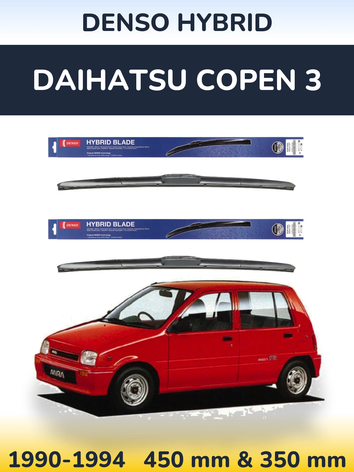 Torkarblad Denso Hybrid för Daihatsu Copen 3