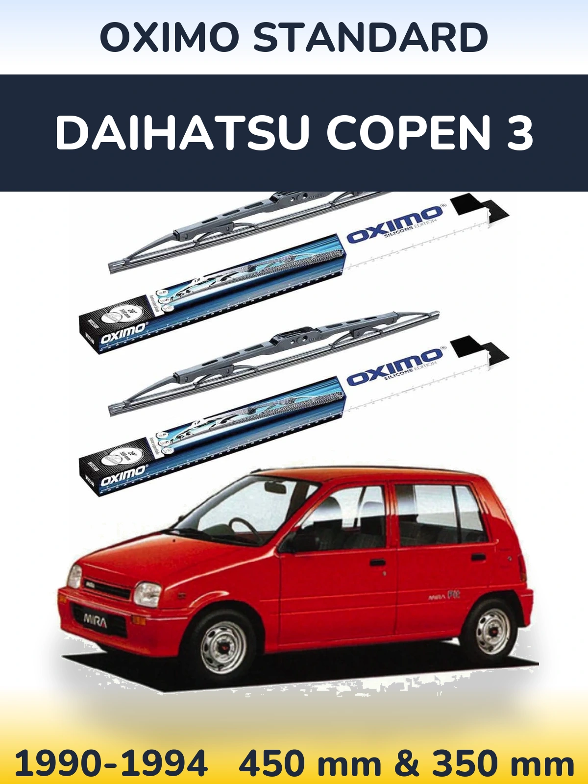 Torkarblad Oximo Standard för Daihatsu Copen 3