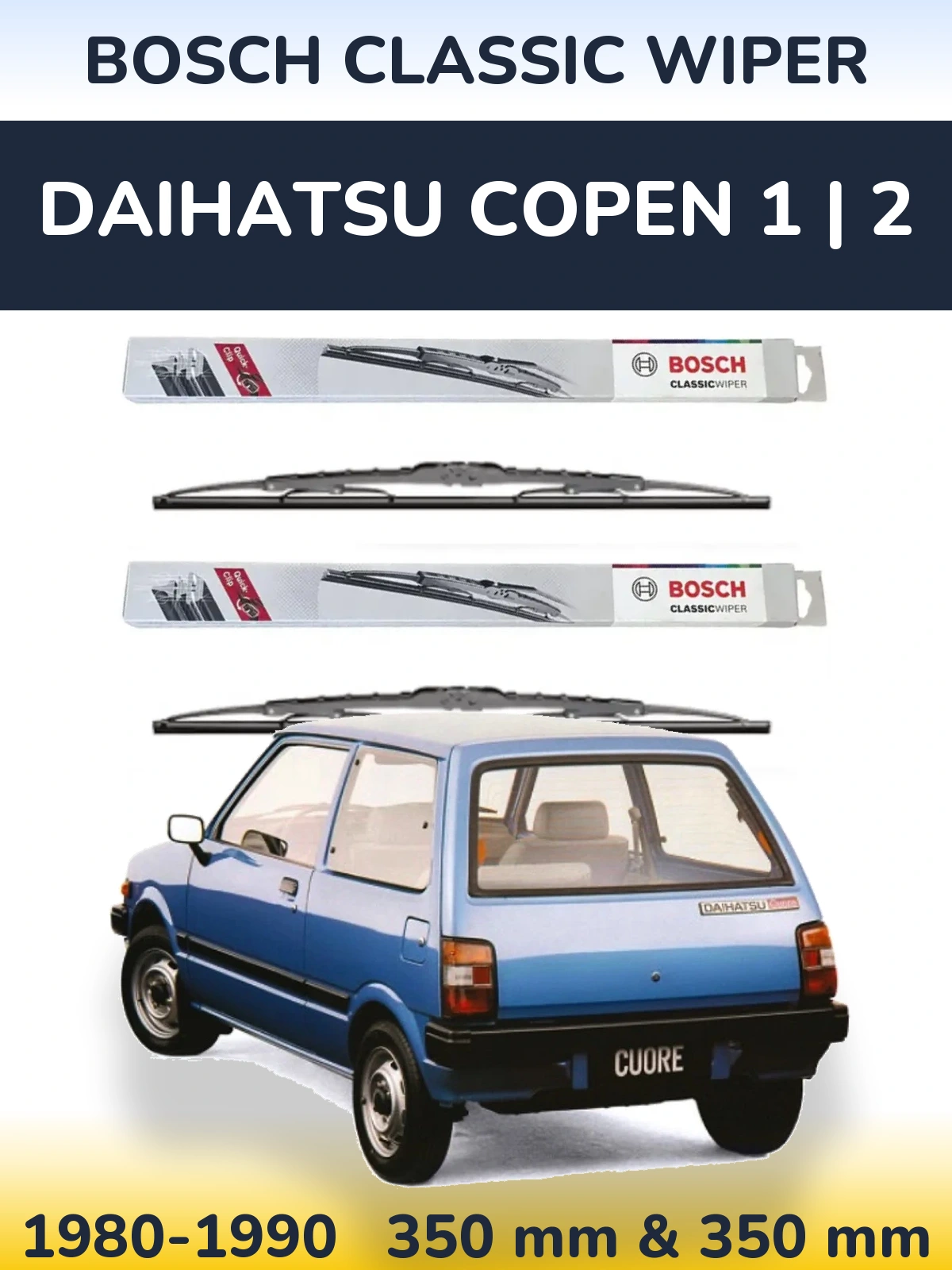 Torkarblad BOSCH Classic Wiper för Daihatsu Copen 1 | 2