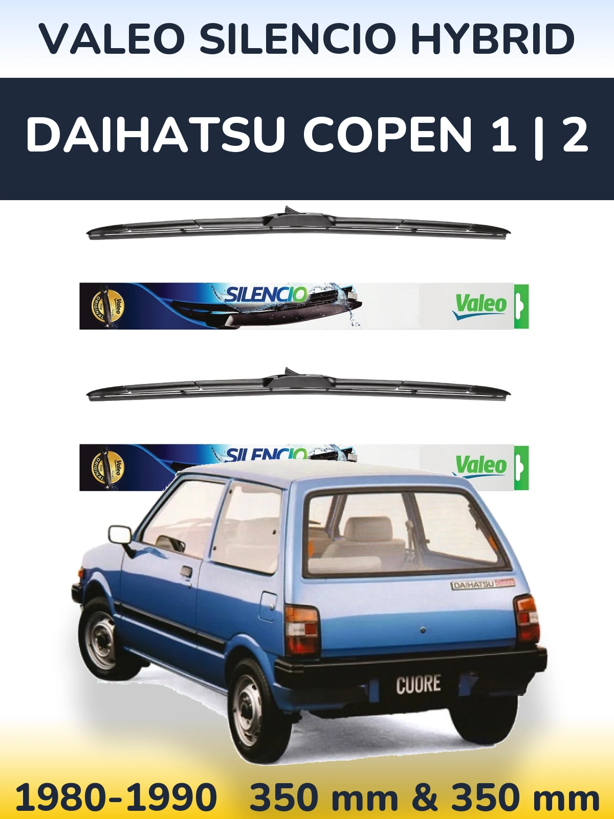 Torkarblad Valeo Silencio Hybrid för Daihatsu Copen 1 | 2