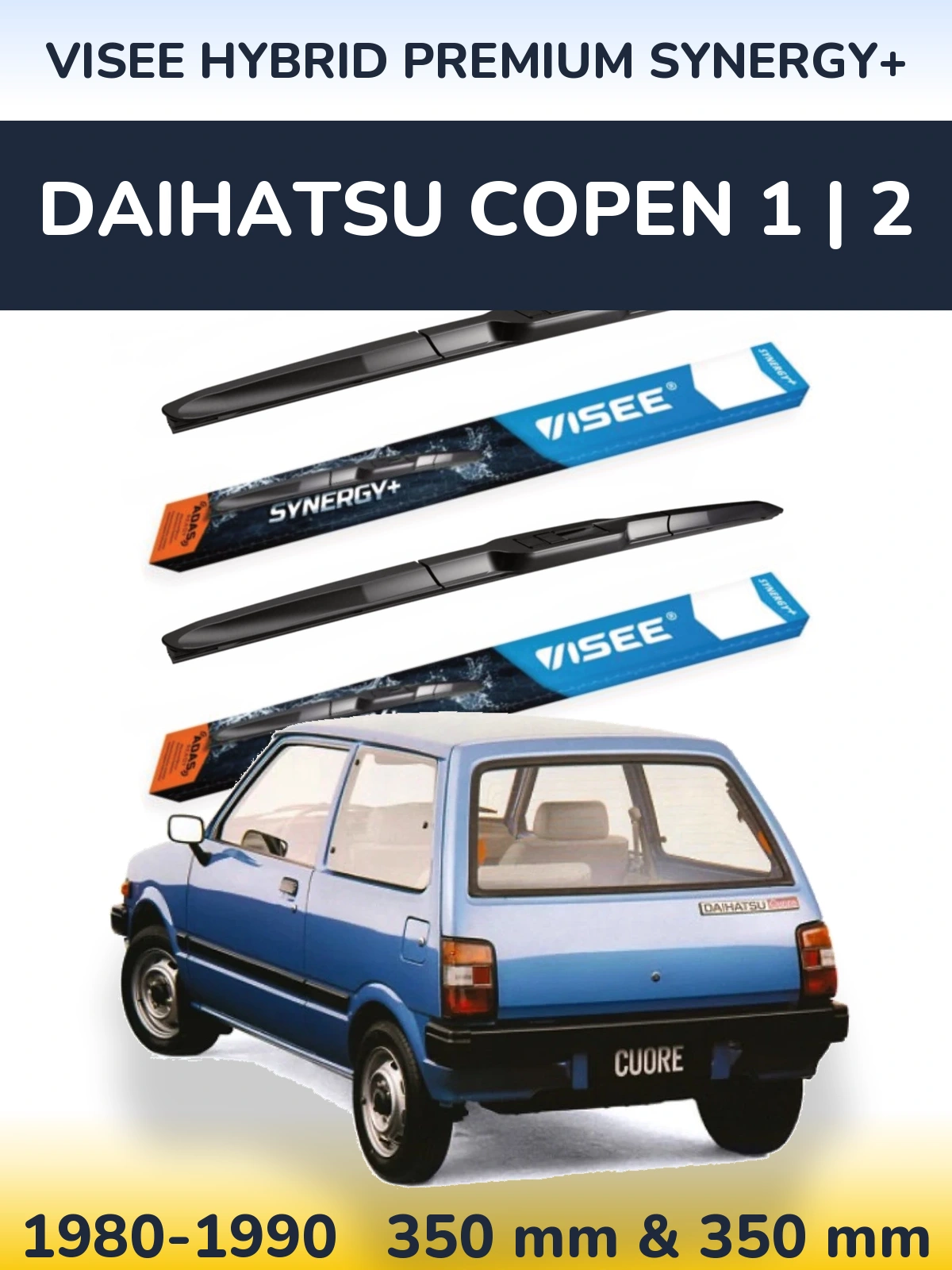 Torkarblad VISEE HYBRID PREMIUM SYNERGY+ för Daihatsu Copen 1 | 2