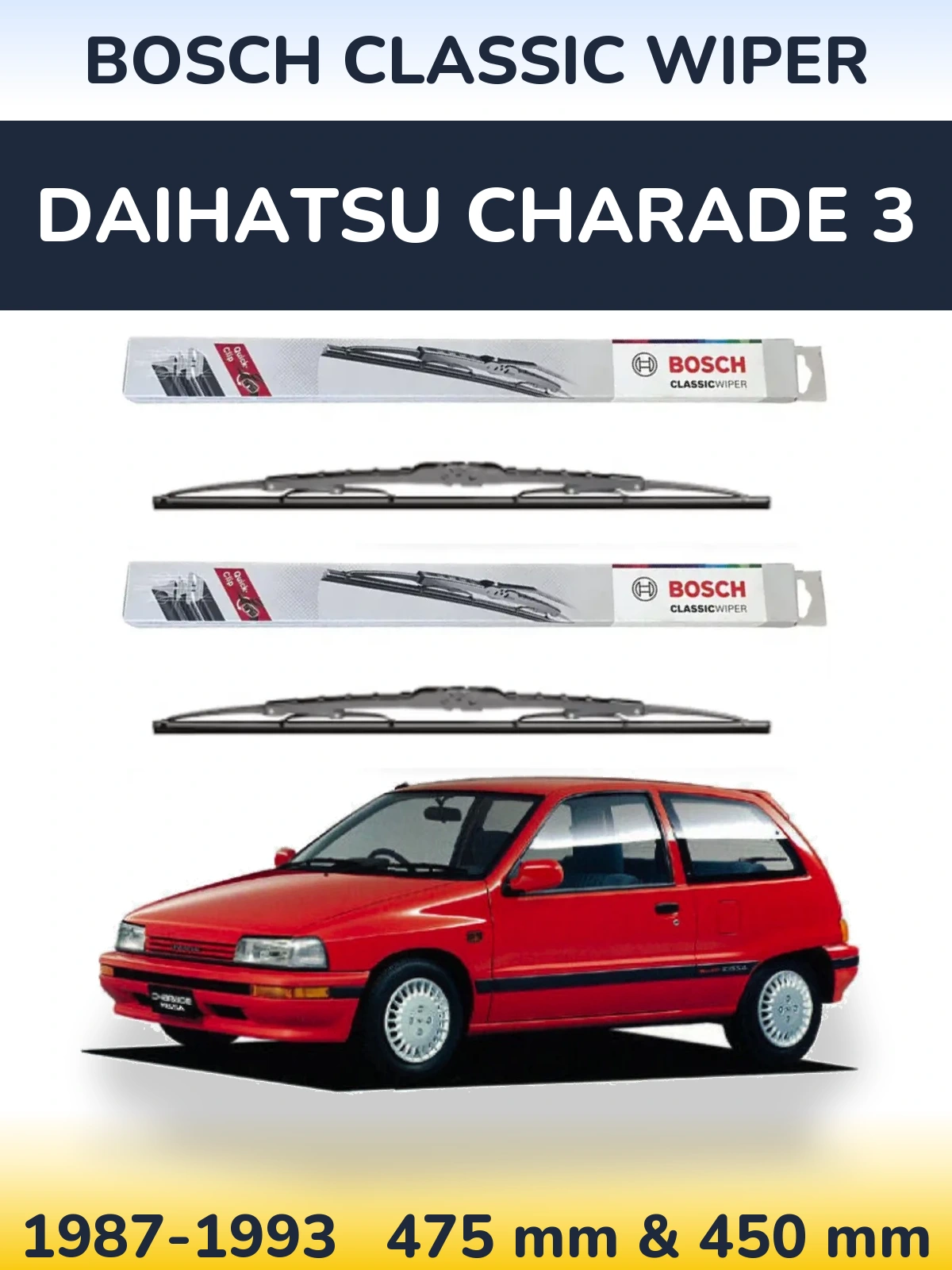 Torkarblad BOSCH Classic Wiper för Daihatsu Charade 3