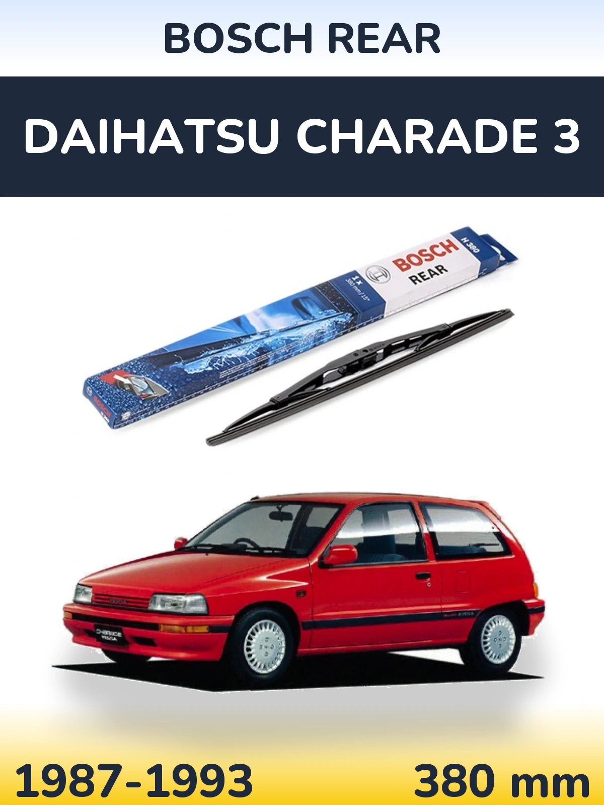 Torkarblad BOSCH Rear för Daihatsu Charade 3