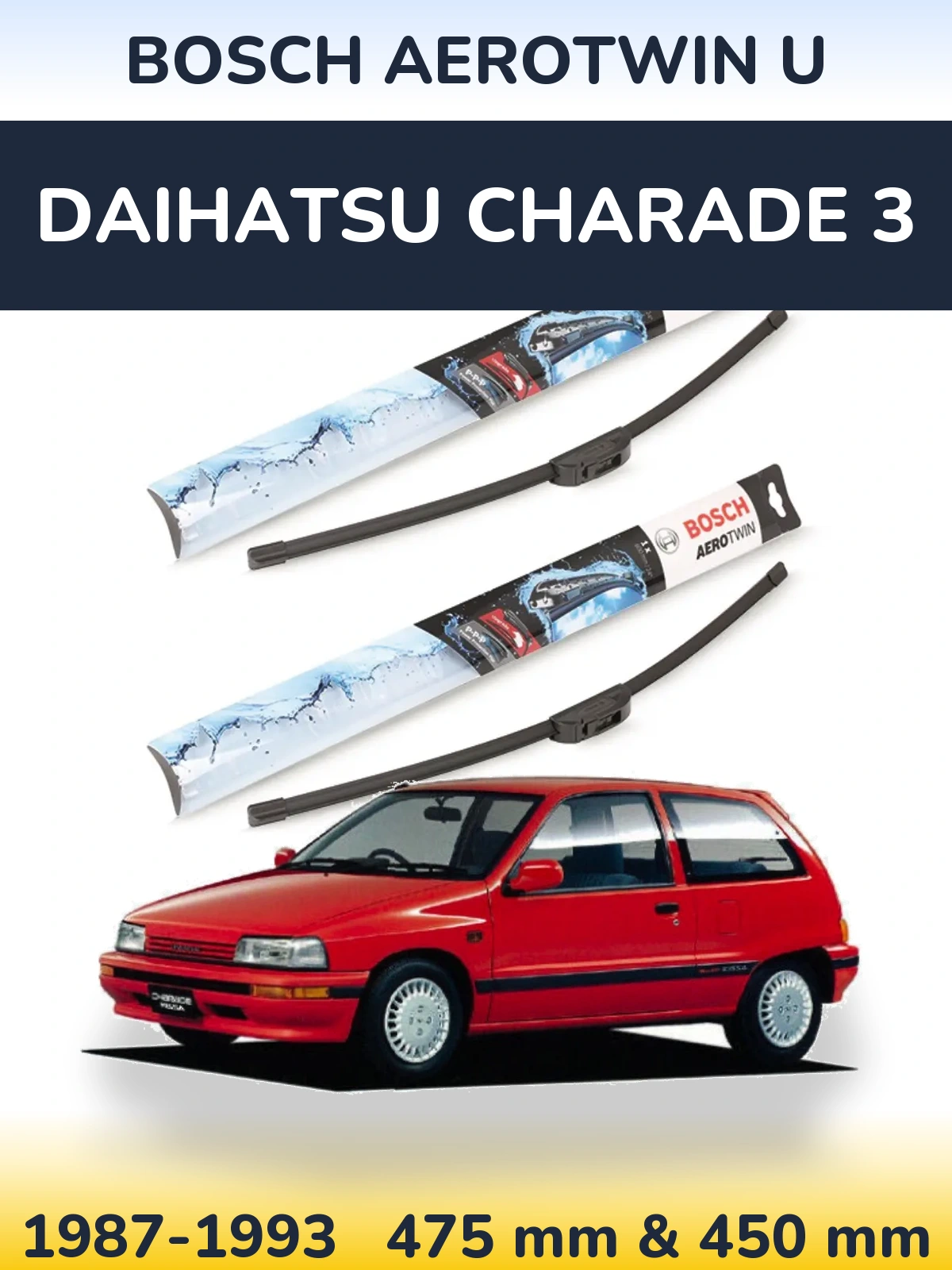 Torkarblad BOSCH AeroTwin U för Daihatsu Charade 3