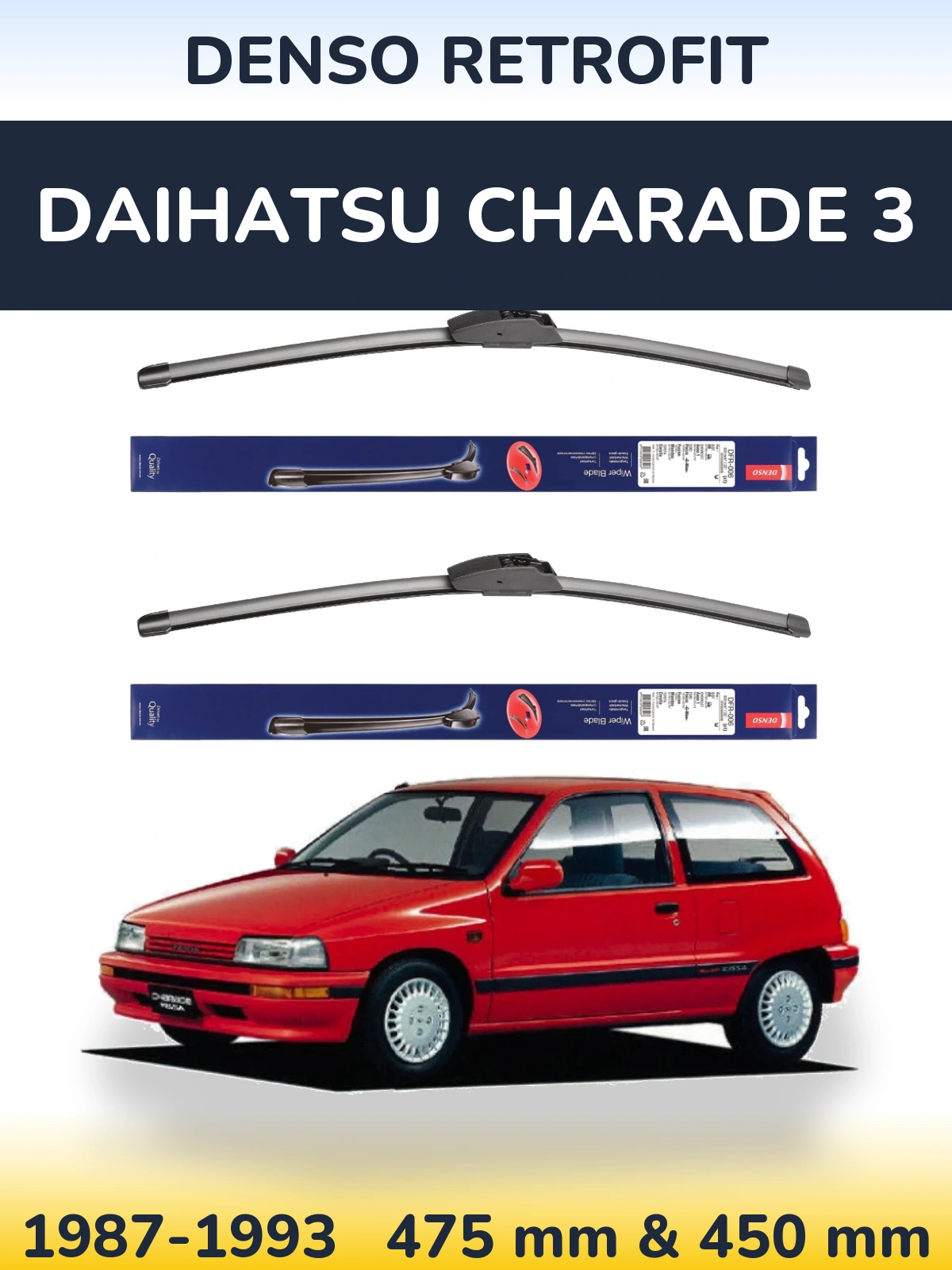 Torkarblad Denso Retrofit för Daihatsu Charade 3