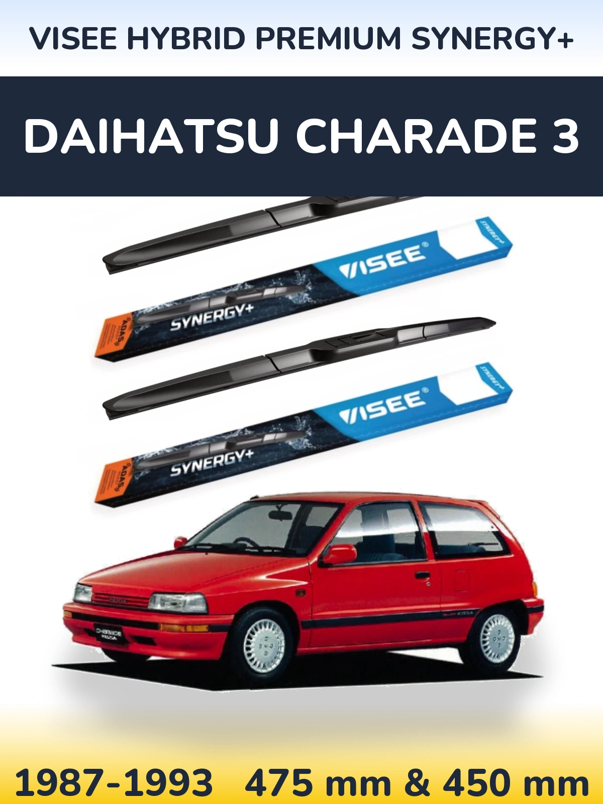 Torkarblad VISEE HYBRID PREMIUM SYNERGY+ för Daihatsu Charade 3