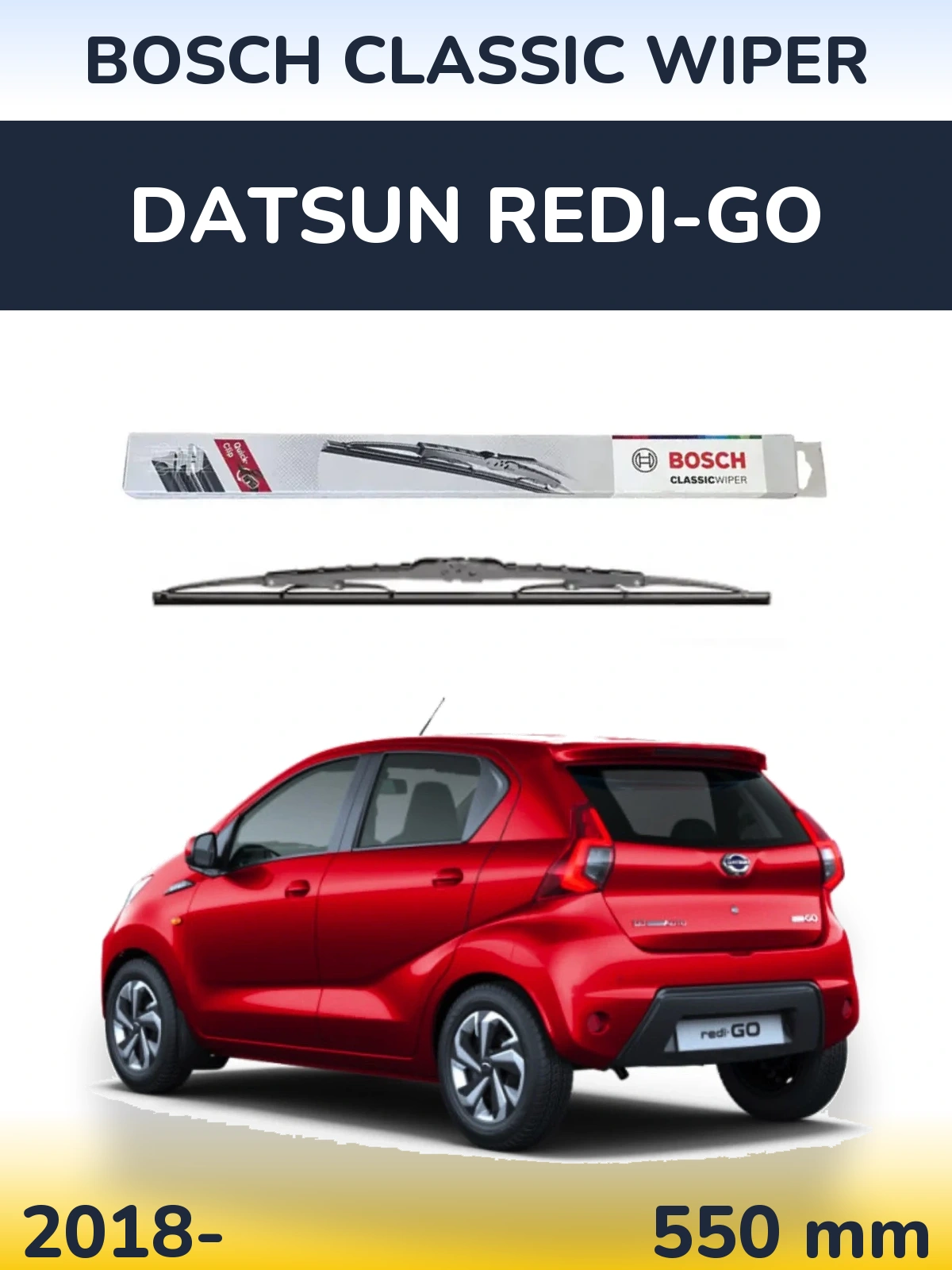 Torkarblad BOSCH Classic Wiper för Datsun Redi-Go