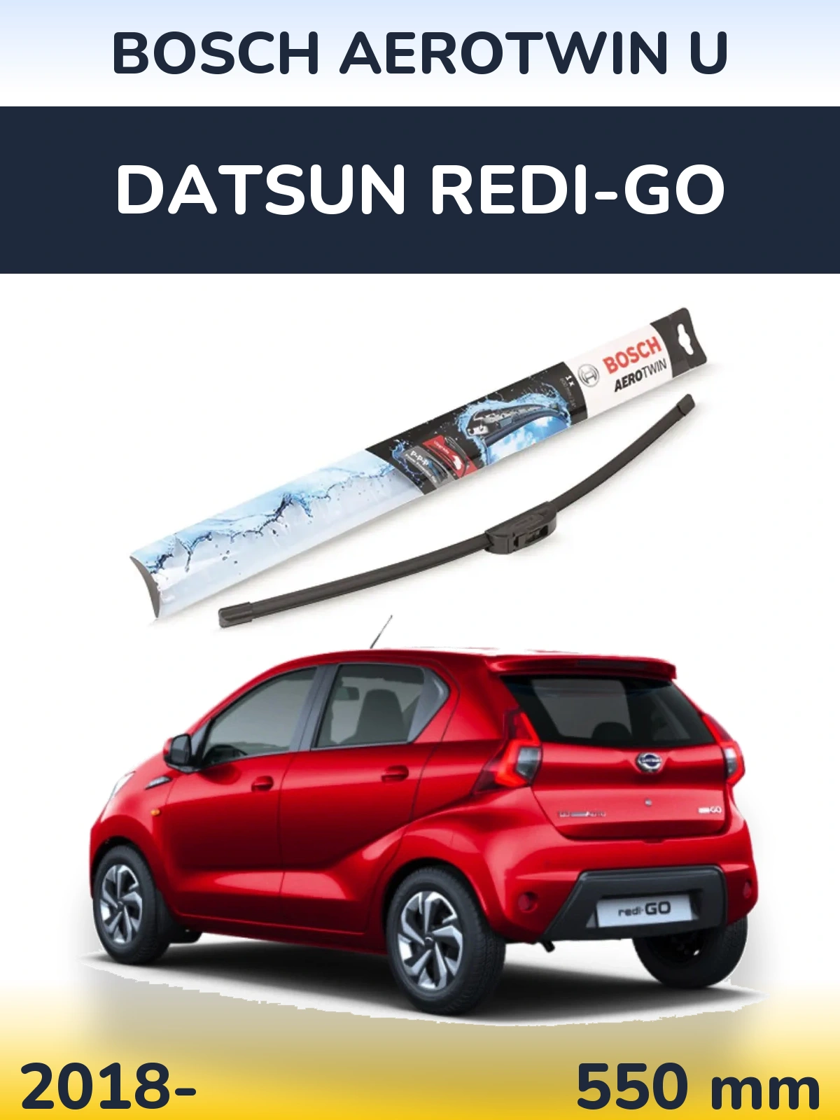 Torkarblad BOSCH AeroTwin U för Datsun Redi-Go