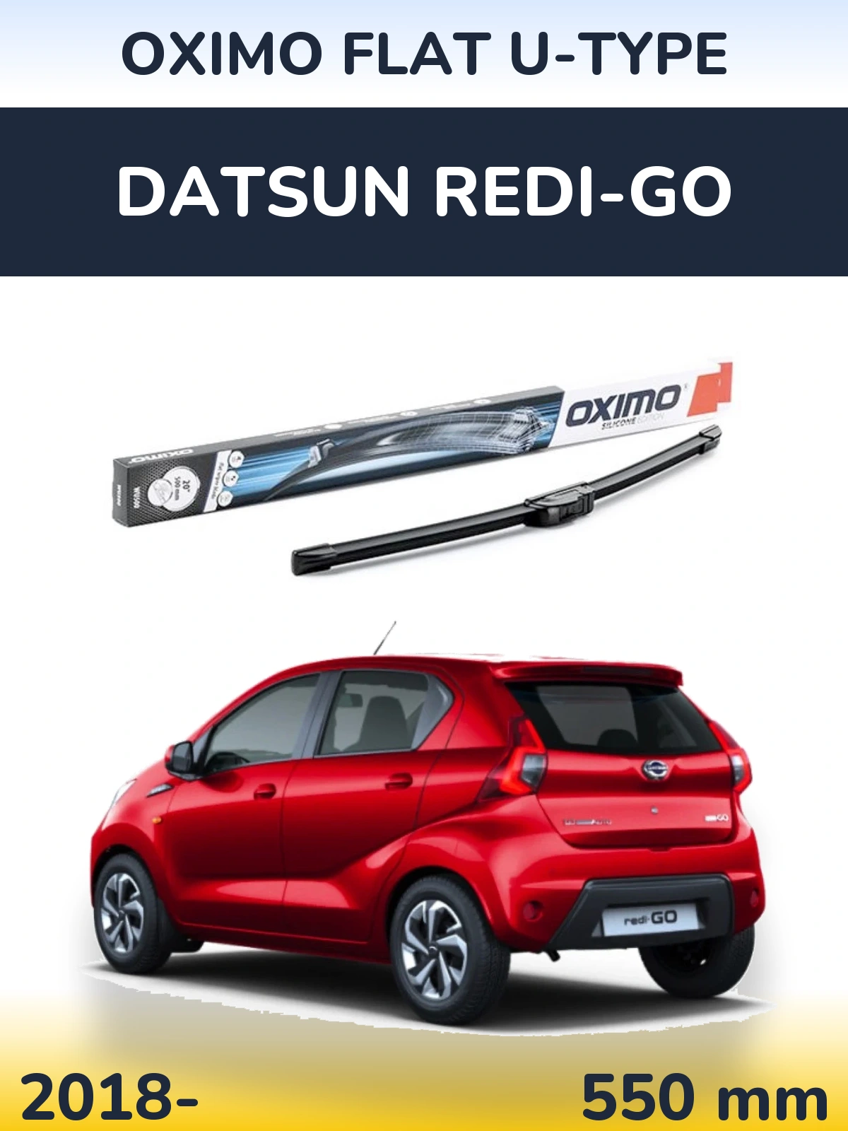 Torkarblad Oximo Flat U-type för Datsun Redi-Go