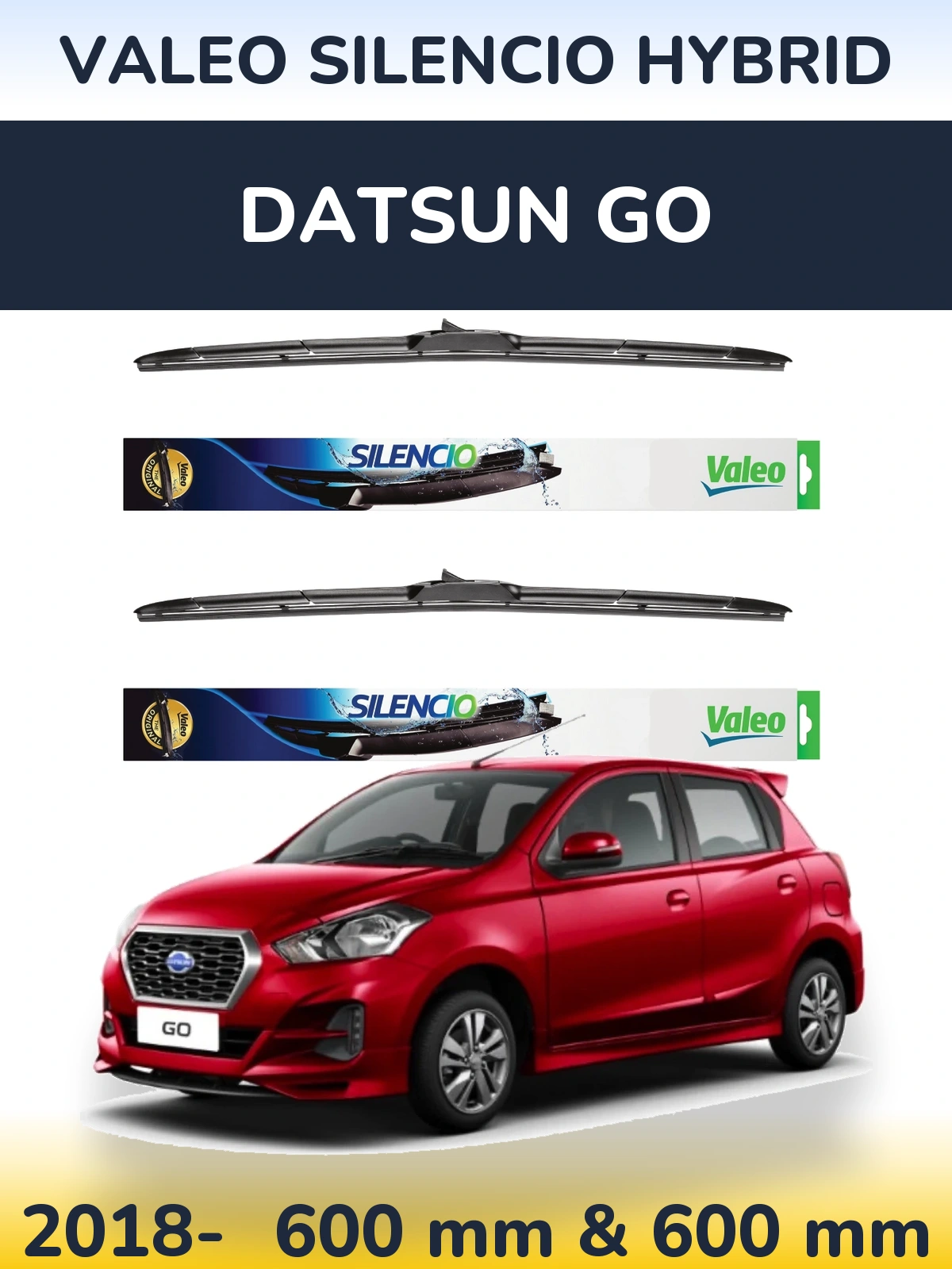 Torkarblad Valeo Silencio Hybrid för Datsun Go
