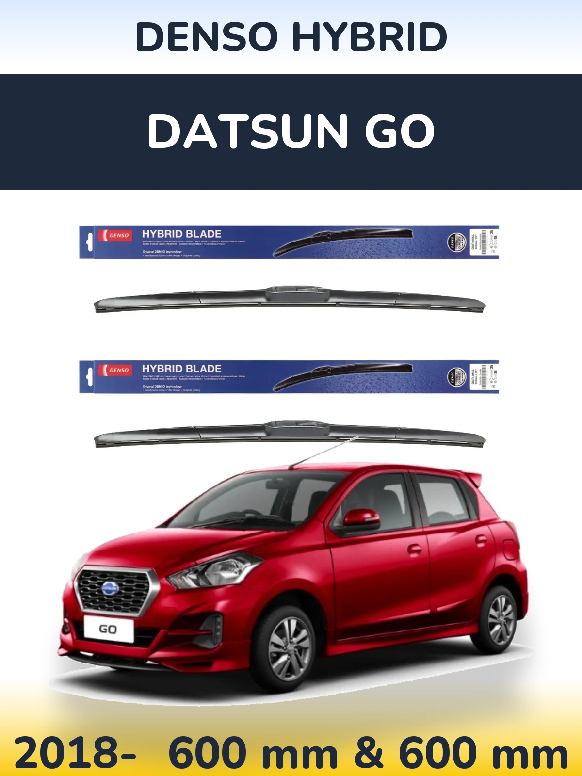 Torkarblad Denso Hybrid för Datsun Go