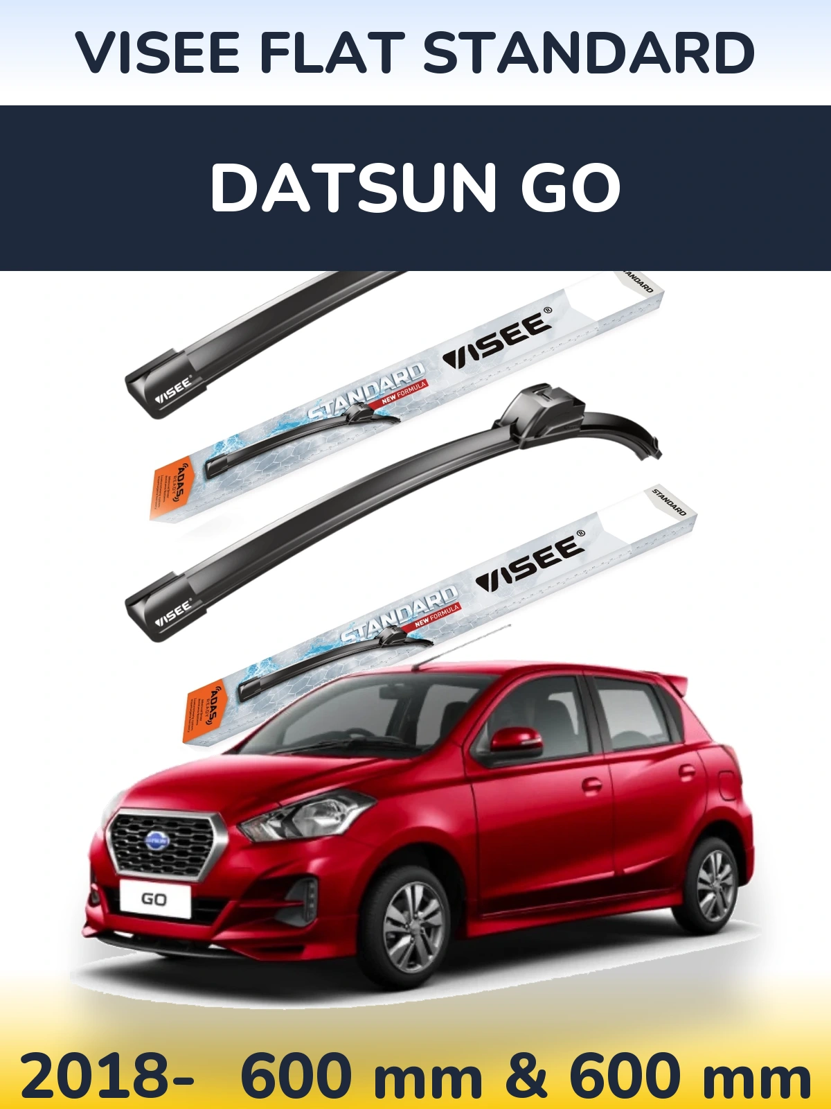 Torkarblad VISEE FLAT STANDARD för Datsun Go