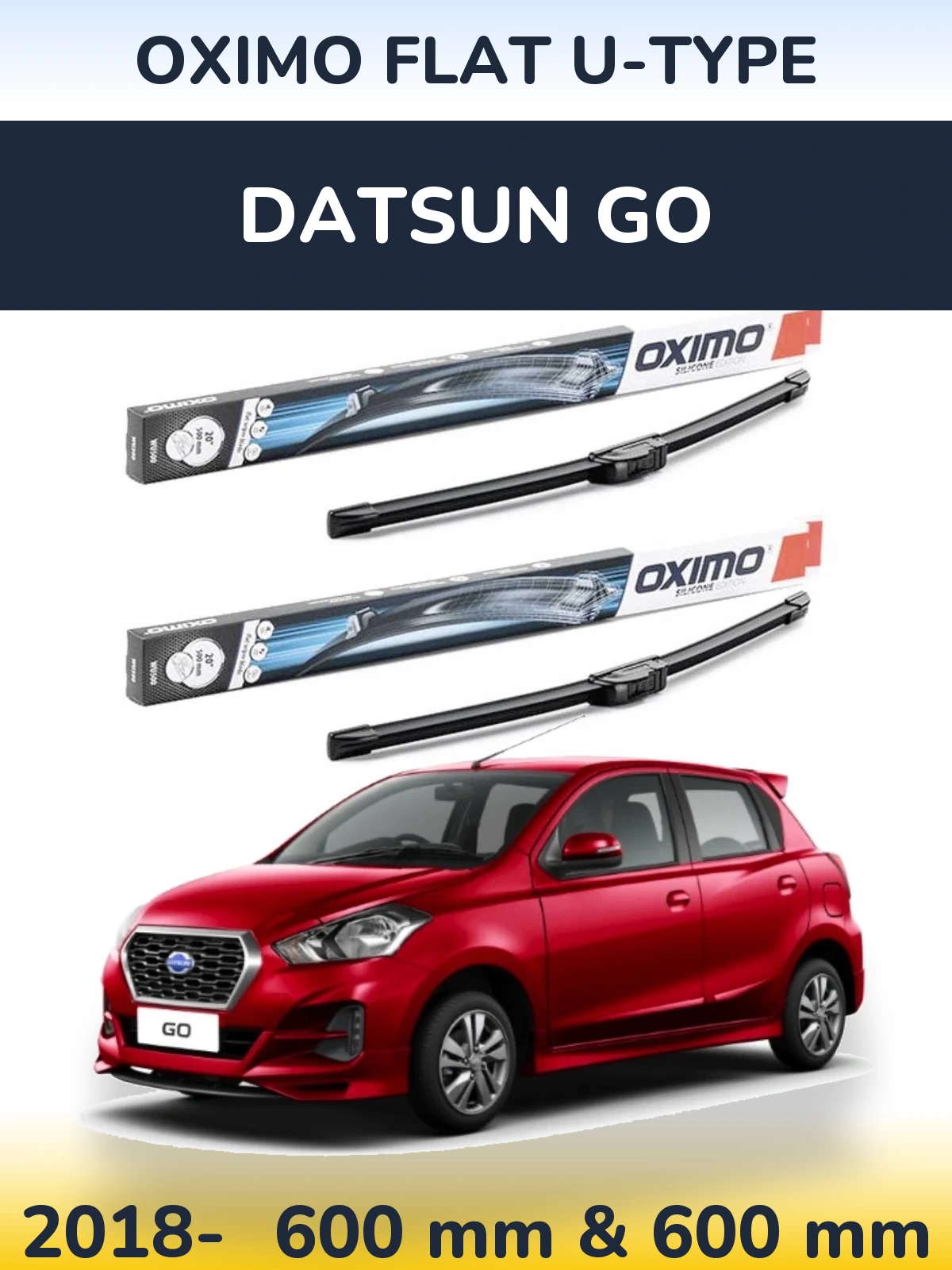 Torkarblad Oximo Flat U-type för Datsun Go