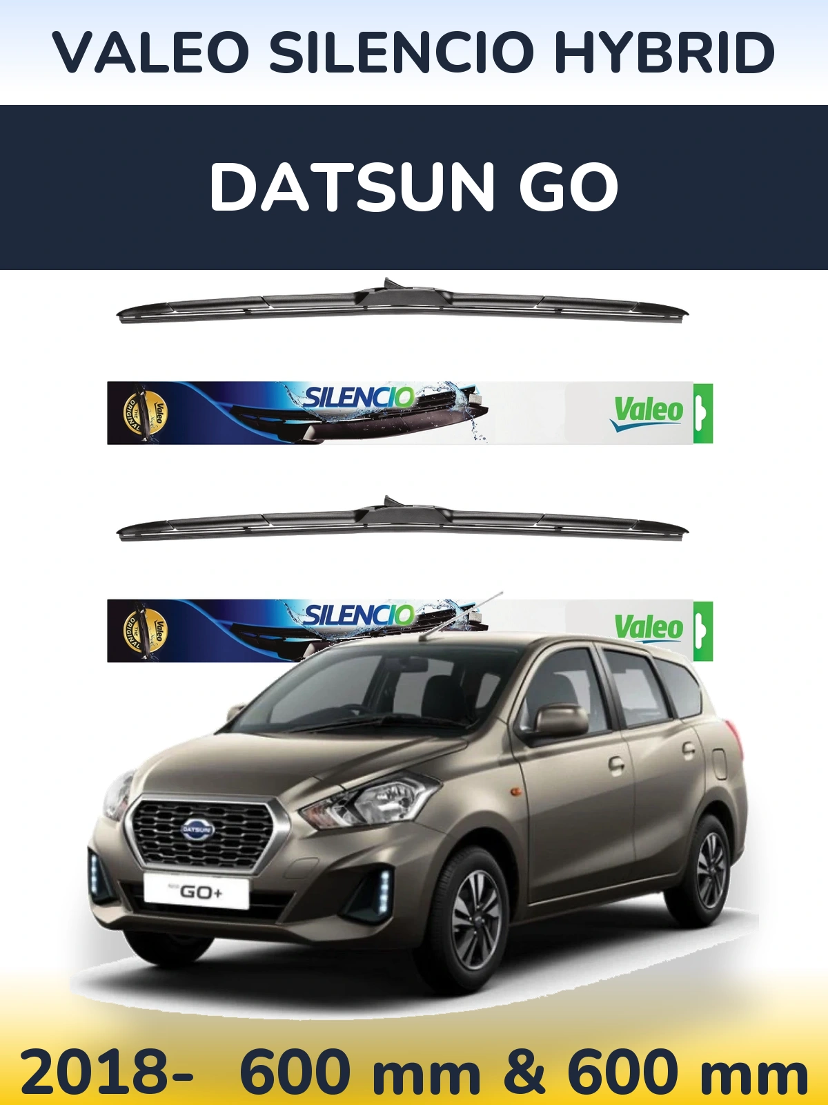 Torkarblad Valeo Silencio Hybrid för Datsun Go