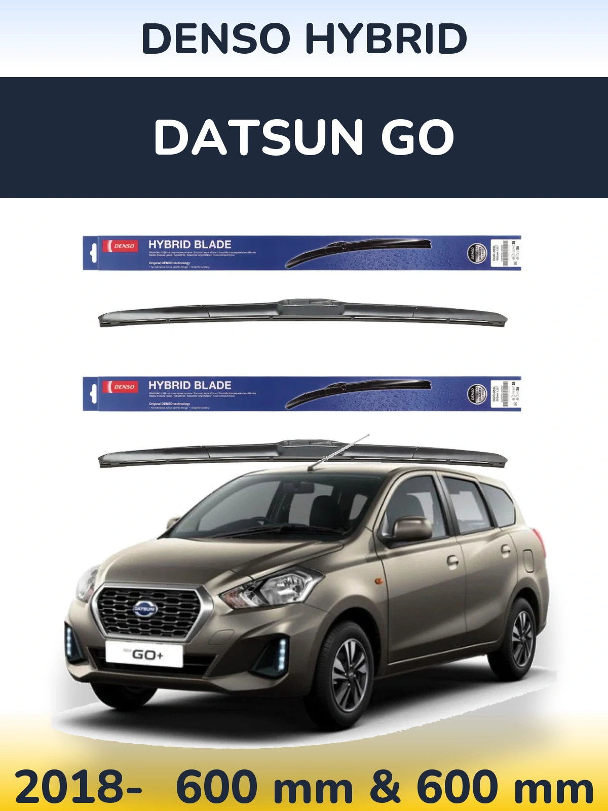 Torkarblad Denso Hybrid för Datsun Go