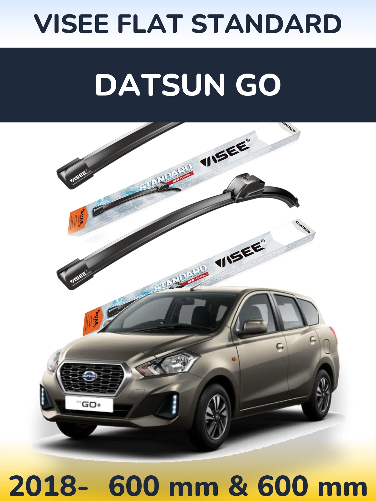 Torkarblad VISEE FLAT STANDARD för Datsun Go