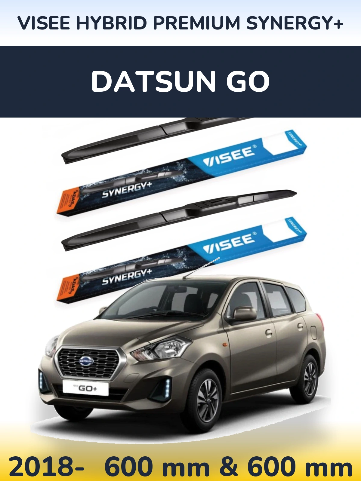 Torkarblad VISEE HYBRID PREMIUM SYNERGY+ för Datsun Go