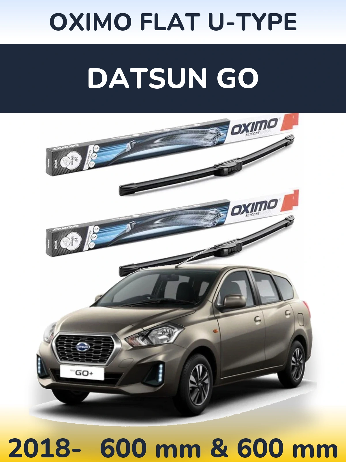 Torkarblad Oximo Flat U-type för Datsun Go