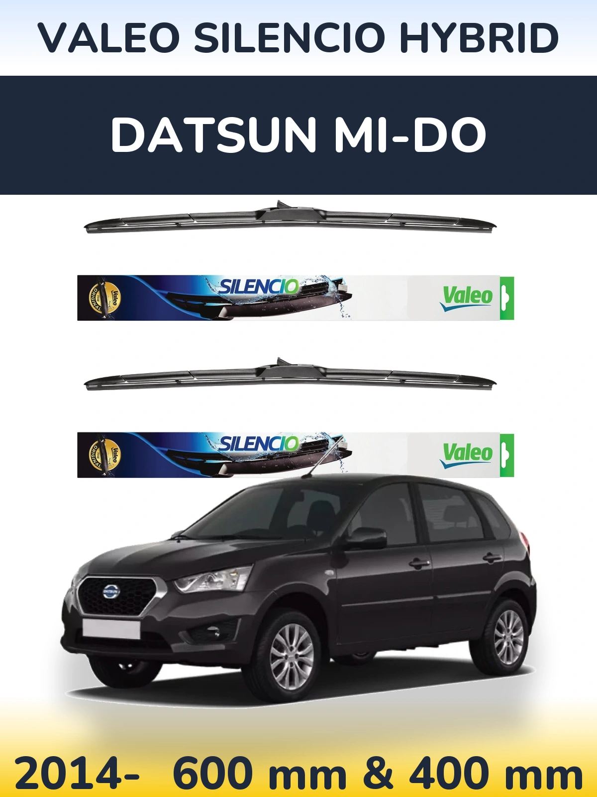 Torkarblad Valeo Silencio Hybrid för Datsun mi-DO