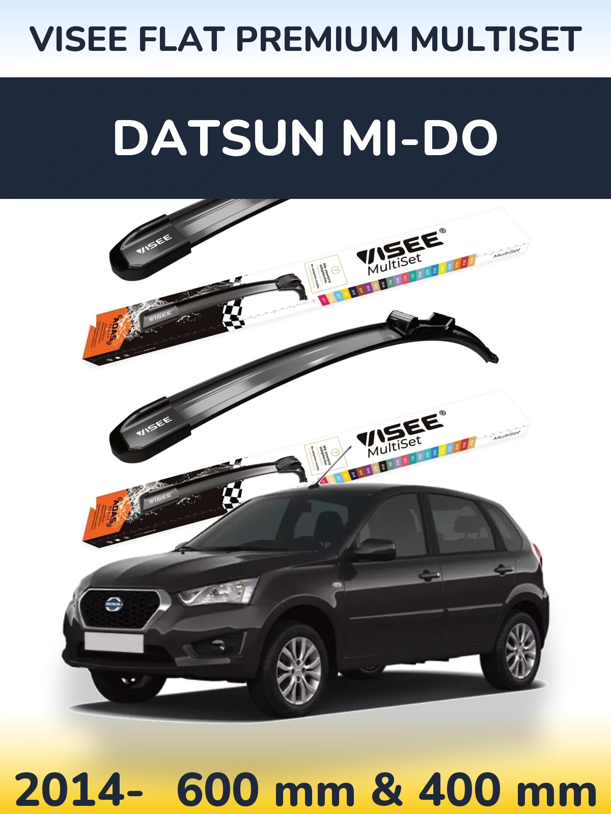 Torkarblad VISEE FLAT PREMIUM MultiSet för Datsun mi-DO