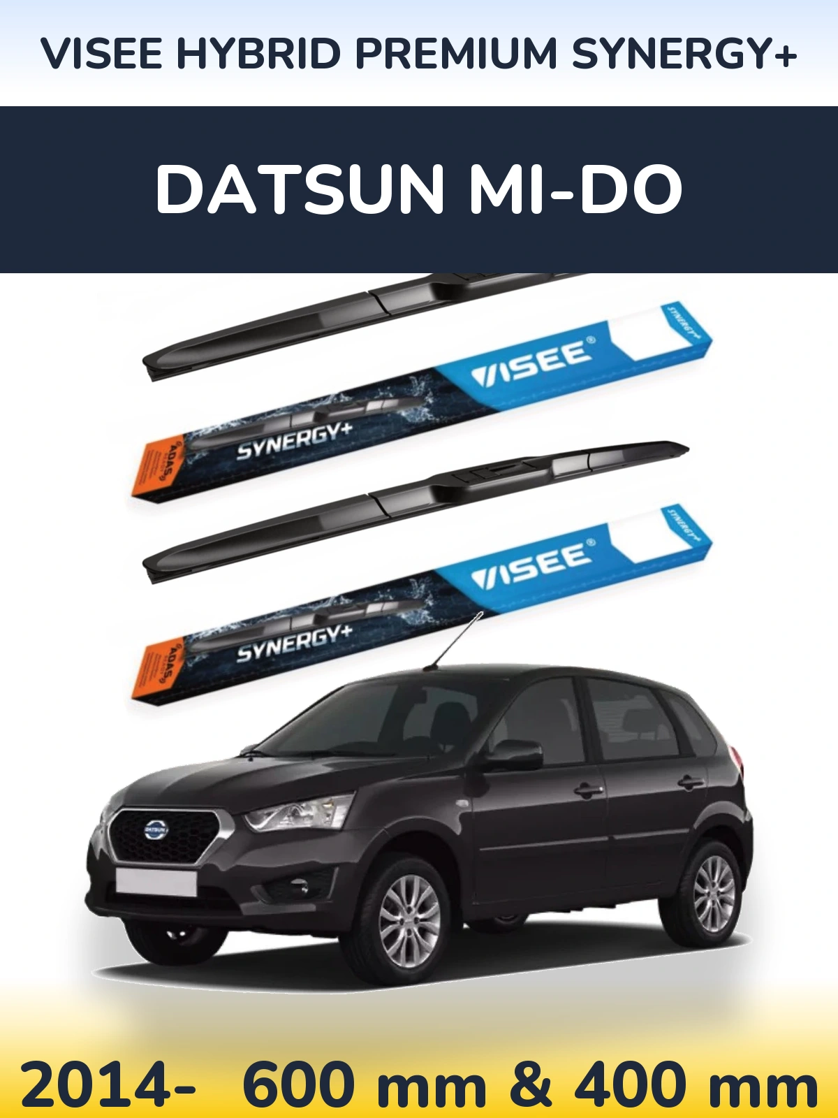 Torkarblad VISEE HYBRID PREMIUM SYNERGY+ för Datsun mi-DO