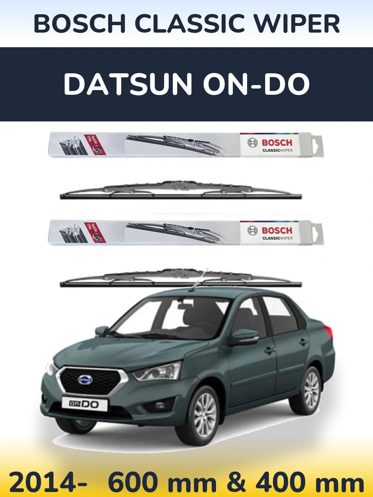 Torkarblad BOSCH Classic Wiper för Datsun on-DO