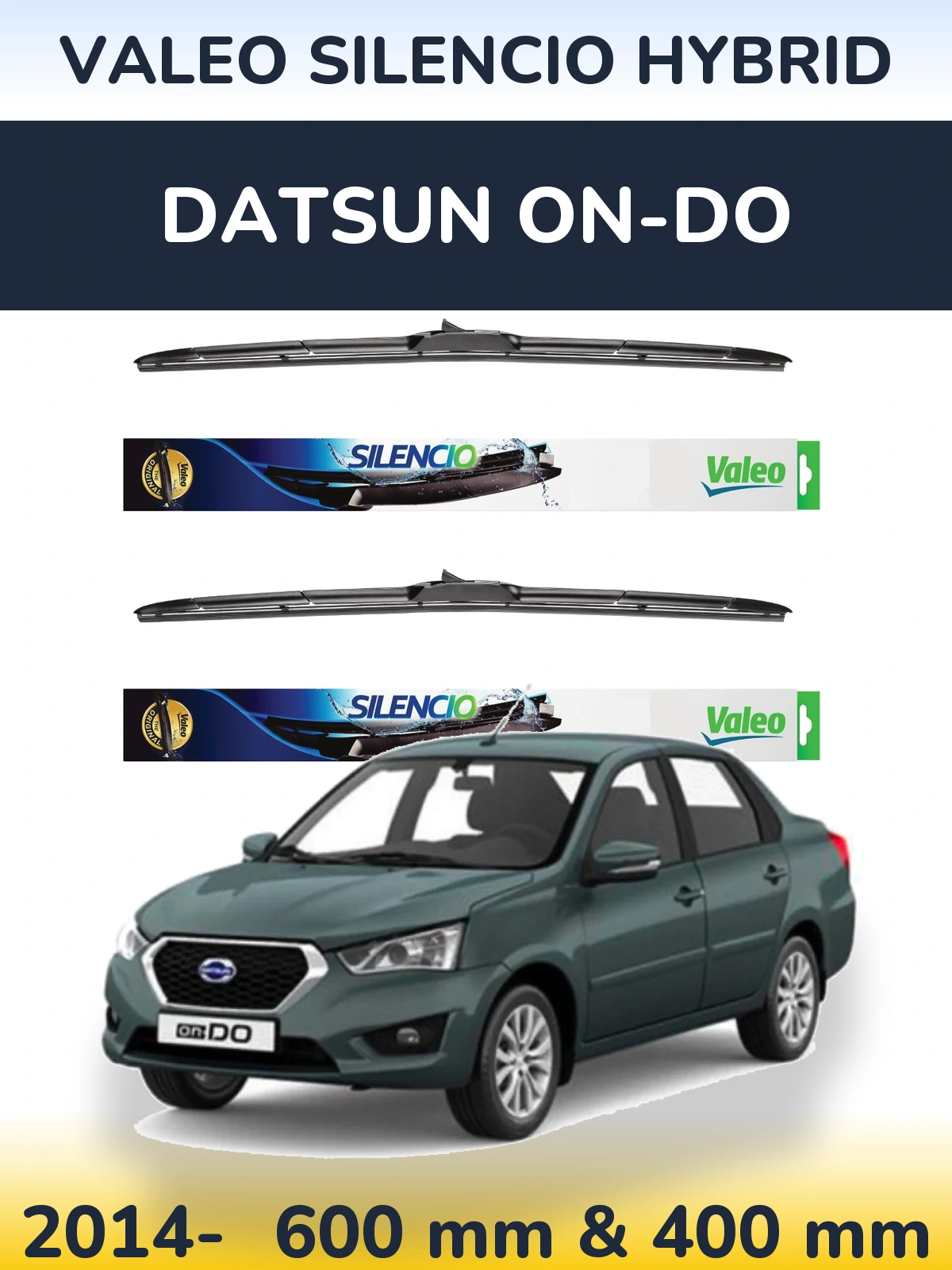 Torkarblad Valeo Silencio Hybrid för Datsun on-DO