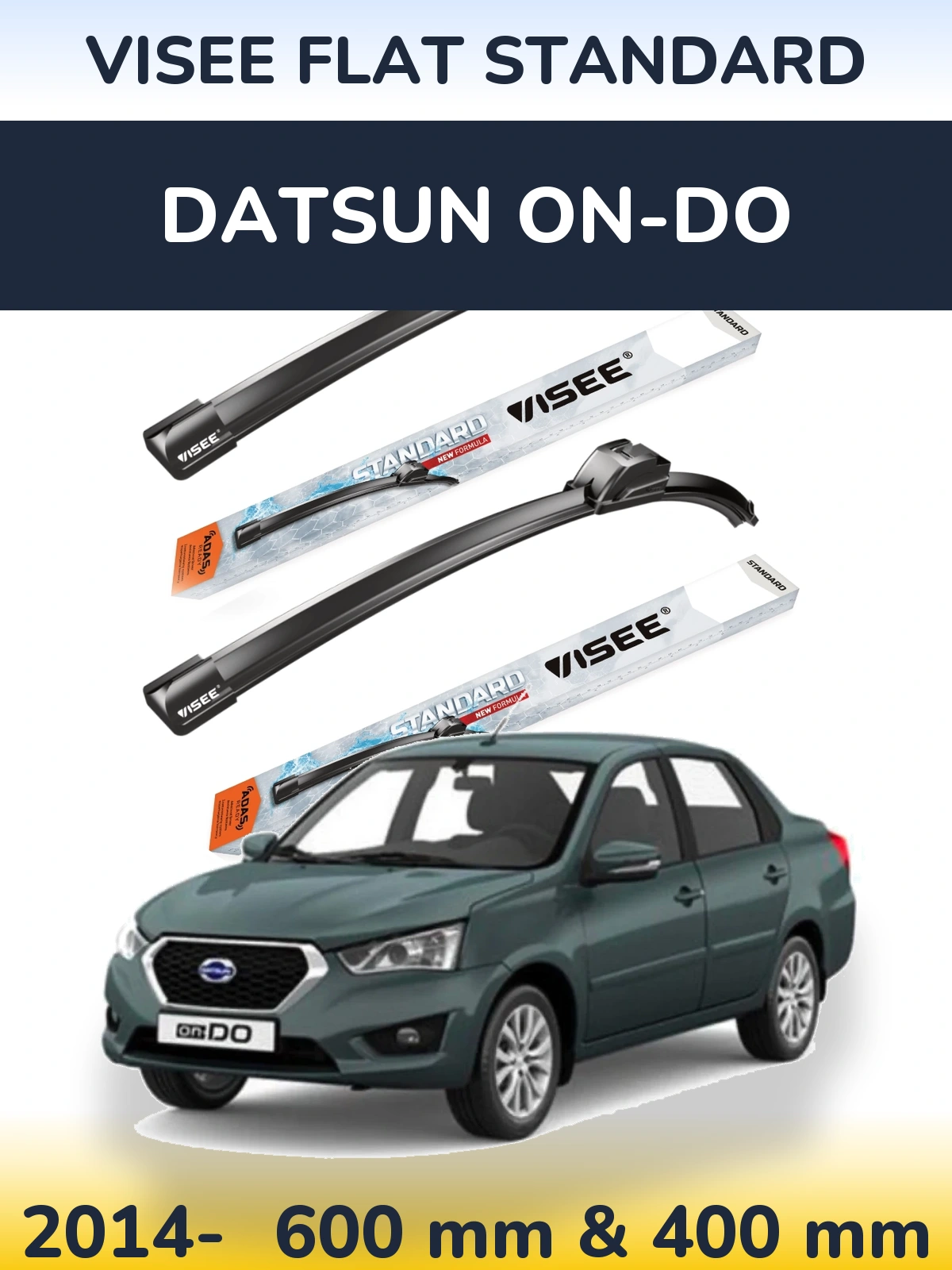 Torkarblad VISEE FLAT STANDARD för Datsun on-DO