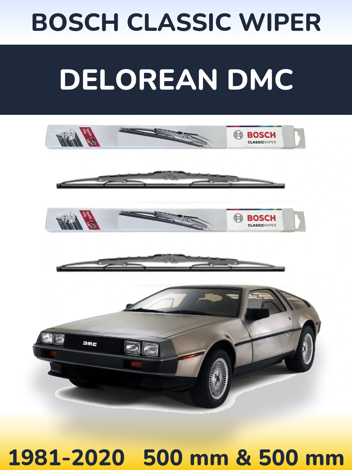Torkarblad BOSCH Classic Wiper för DeLorean DMC