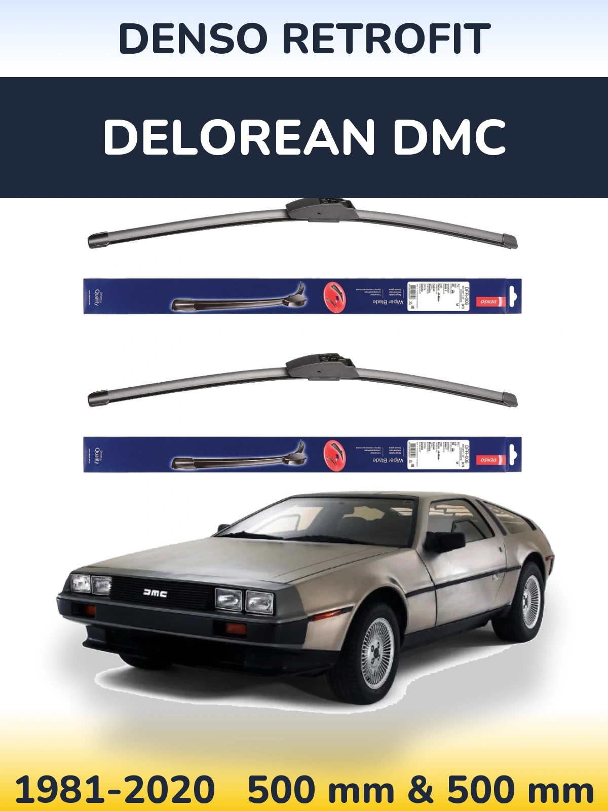 Torkarblad Denso Retrofit för DeLorean DMC