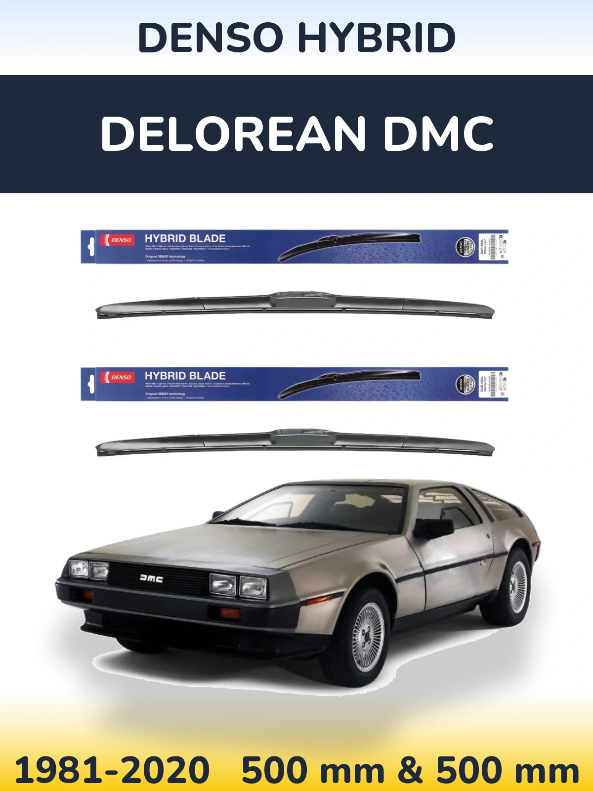 Torkarblad Denso Hybrid för DeLorean DMC
