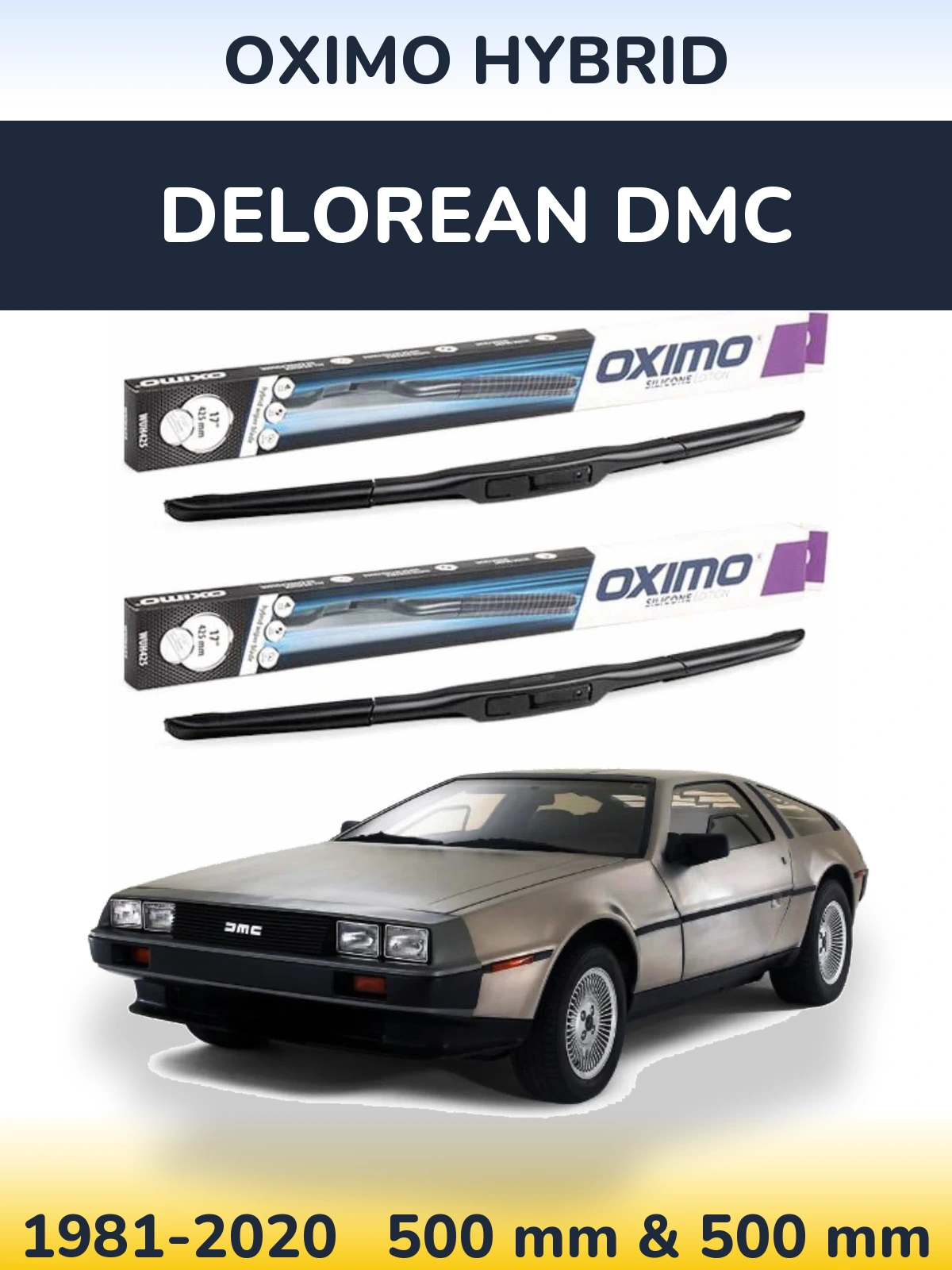 Torkarblad Oximo Hybrid för DeLorean DMC