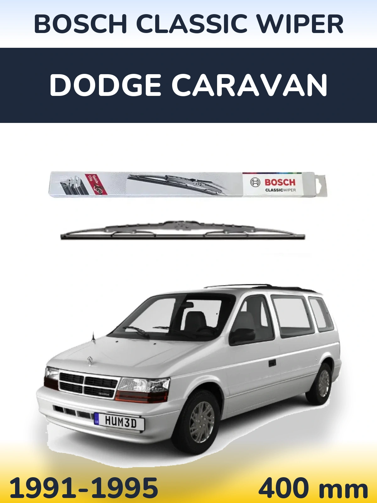 Torkarblad BOSCH Classic Wiper för Dodge Caravan