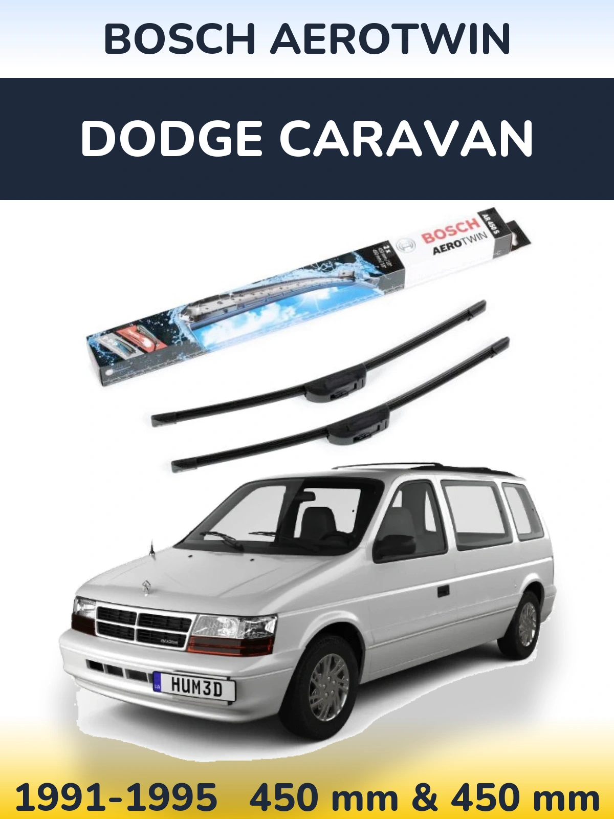 Torkarblad BOSCH AeroTwin för Dodge Caravan