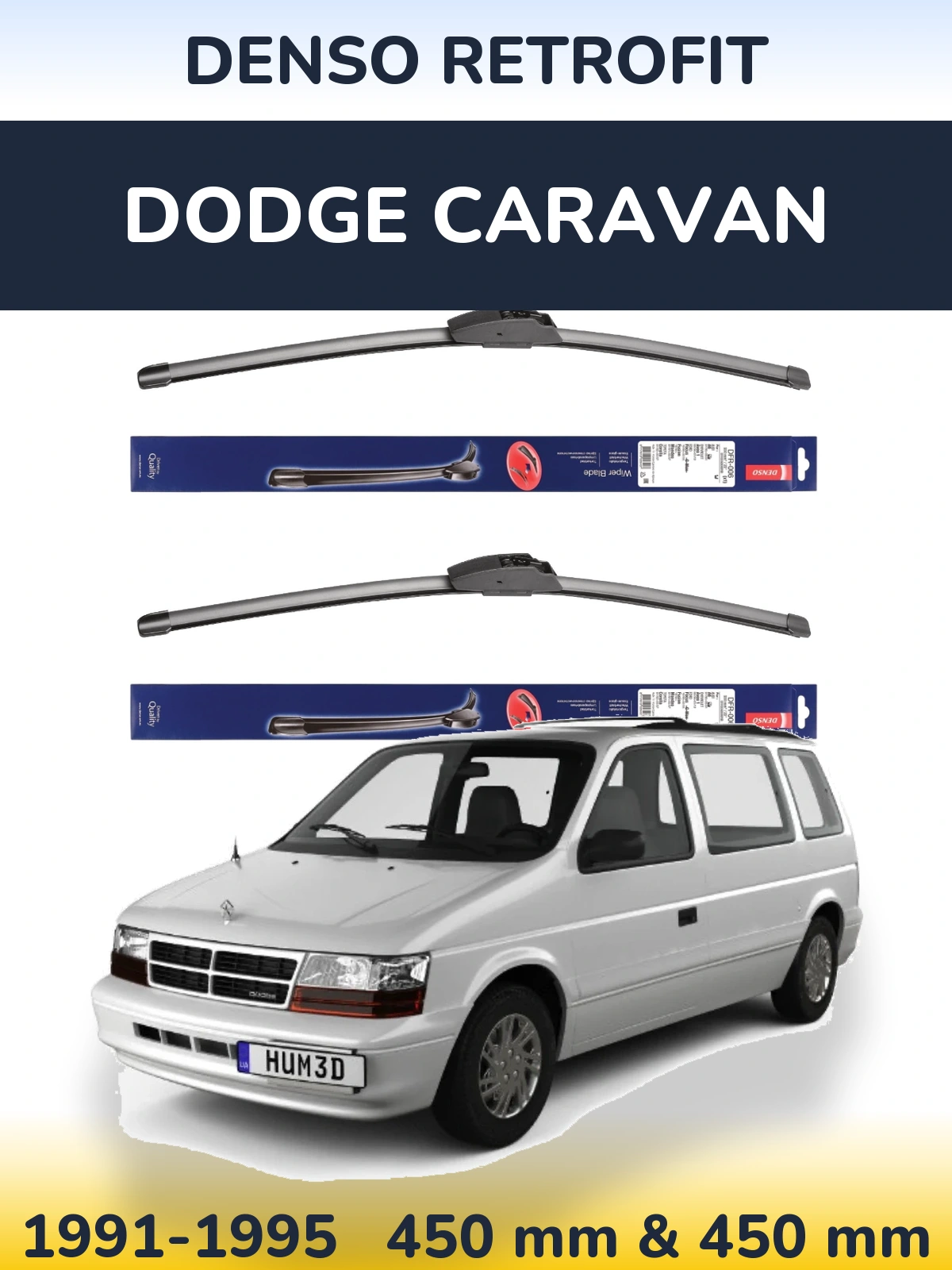 Torkarblad Denso Retrofit för Dodge Caravan